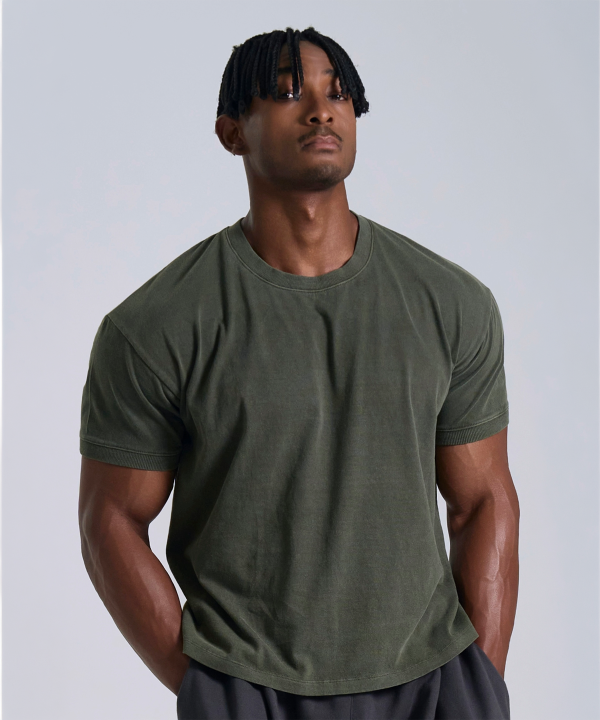 베르만 어패럴(VERMANN APPAREL) 피그먼트 세미 크롭 반팔 티셔츠 3colors