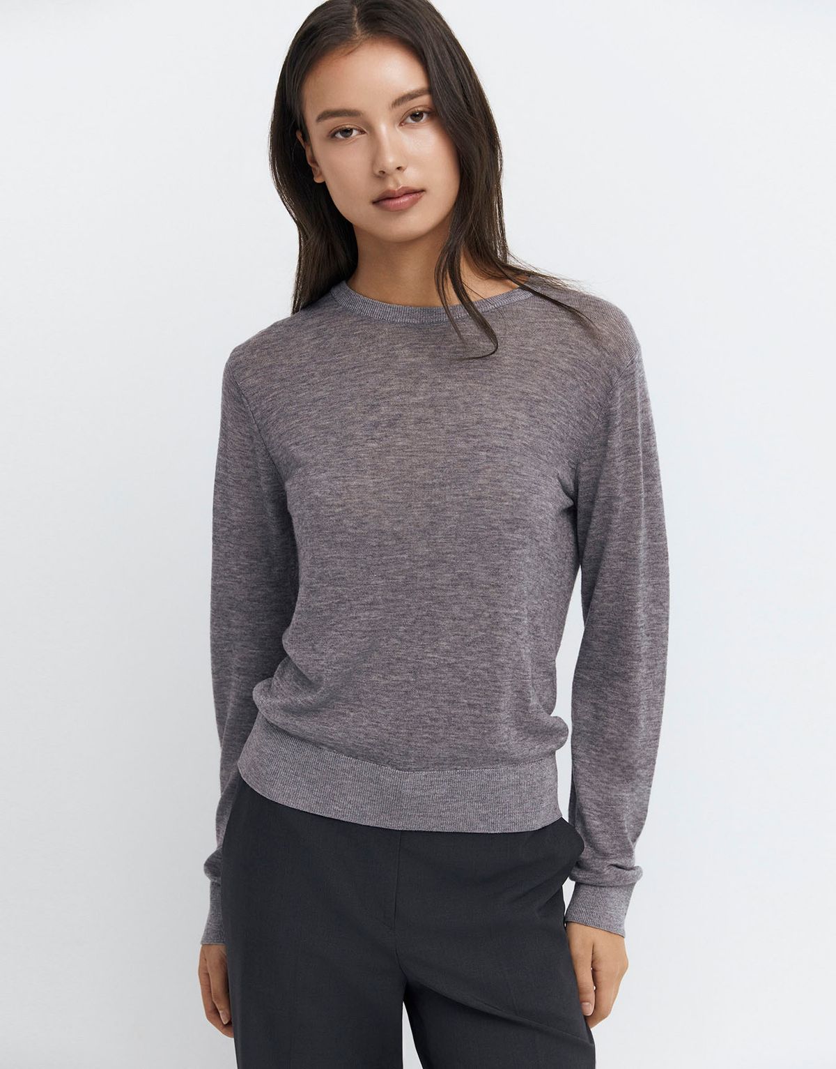 지오다노(GIORDANO) 14gg 메리노울 혼방 크루넥 긴팔 니트 스웨터 356932 [3color]