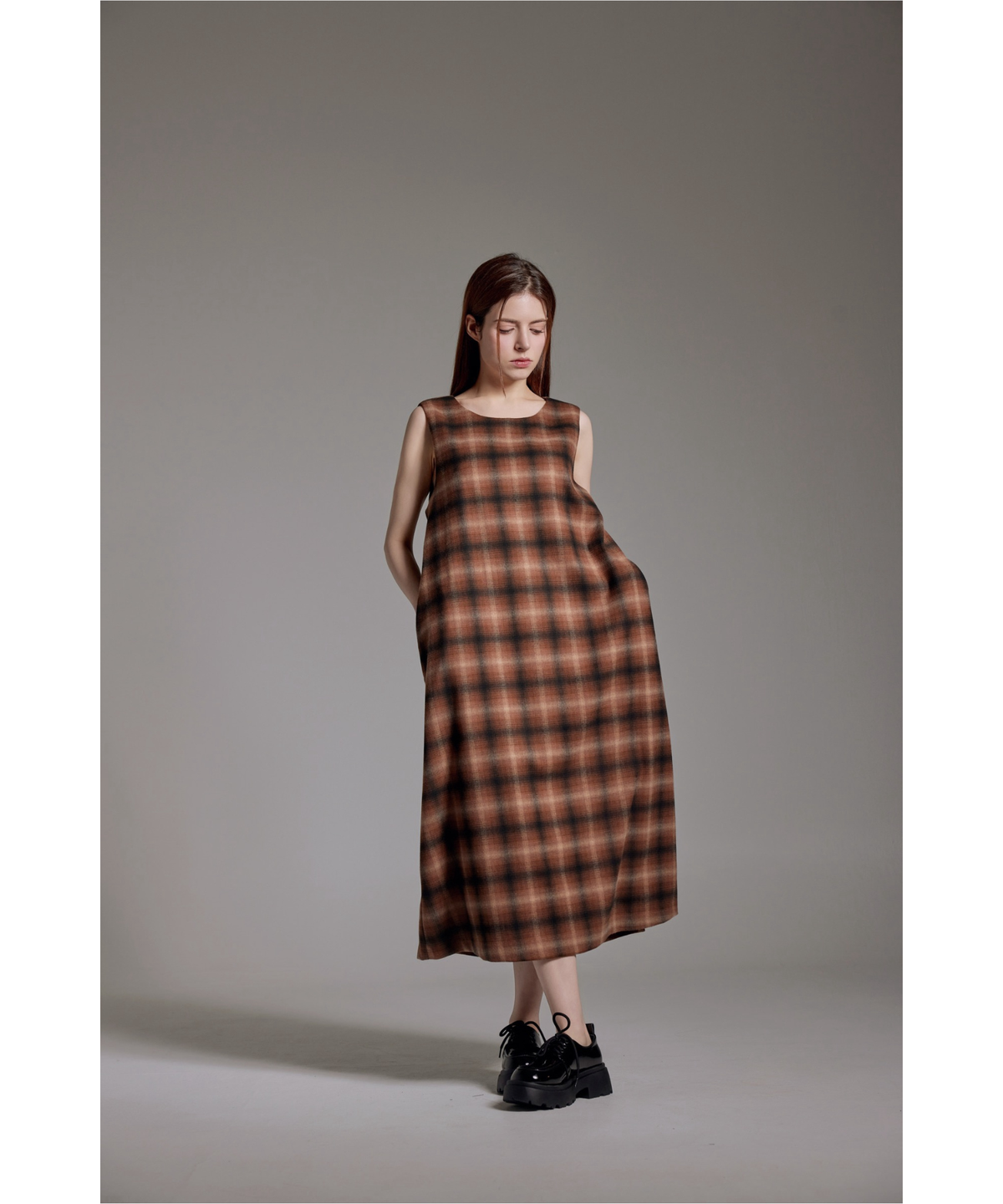 오드페리(ODDPERI) Maxi checkered onepiece