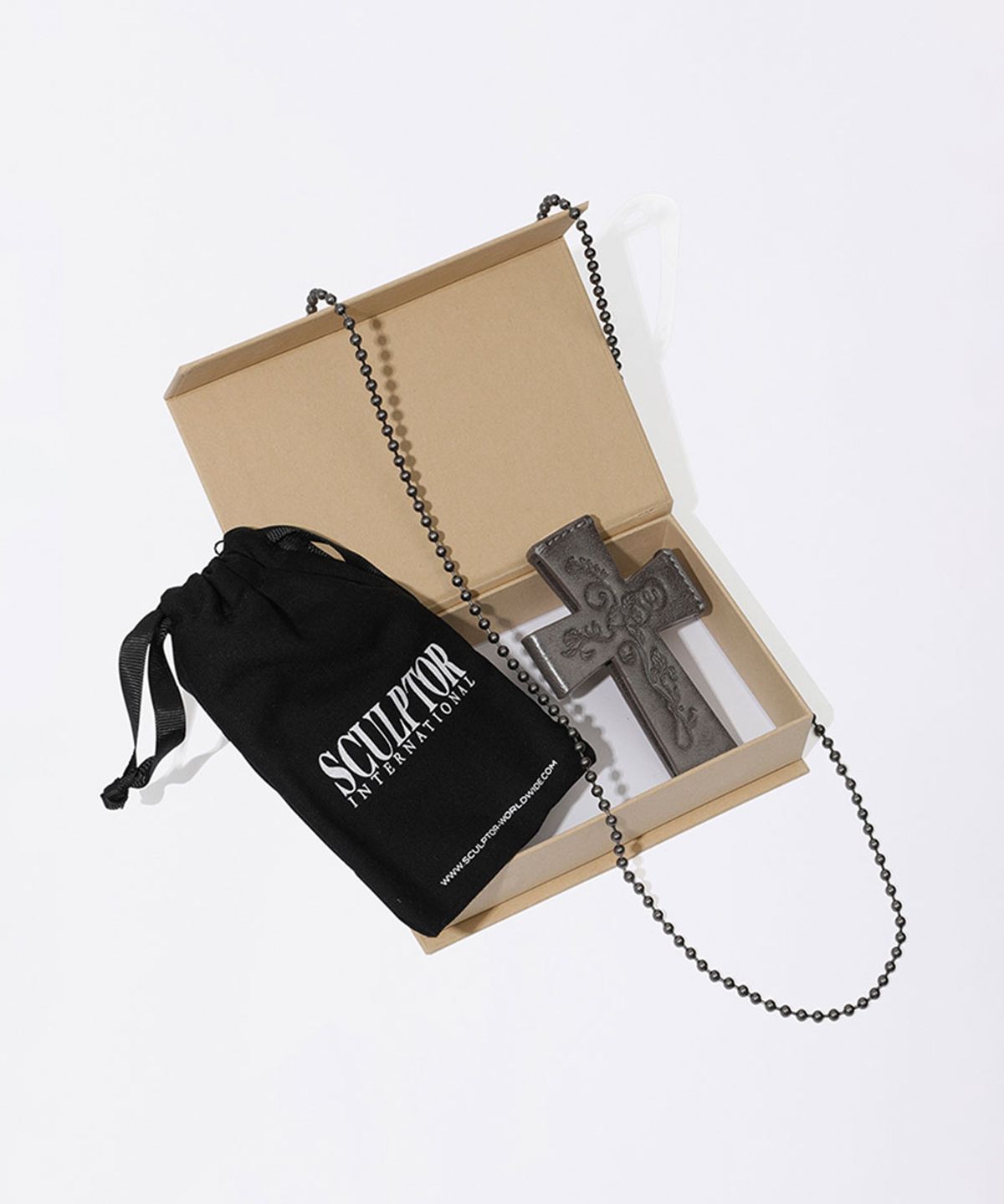 스컬프터(SCULPTOR) Cross Strap Wallet Charcoal