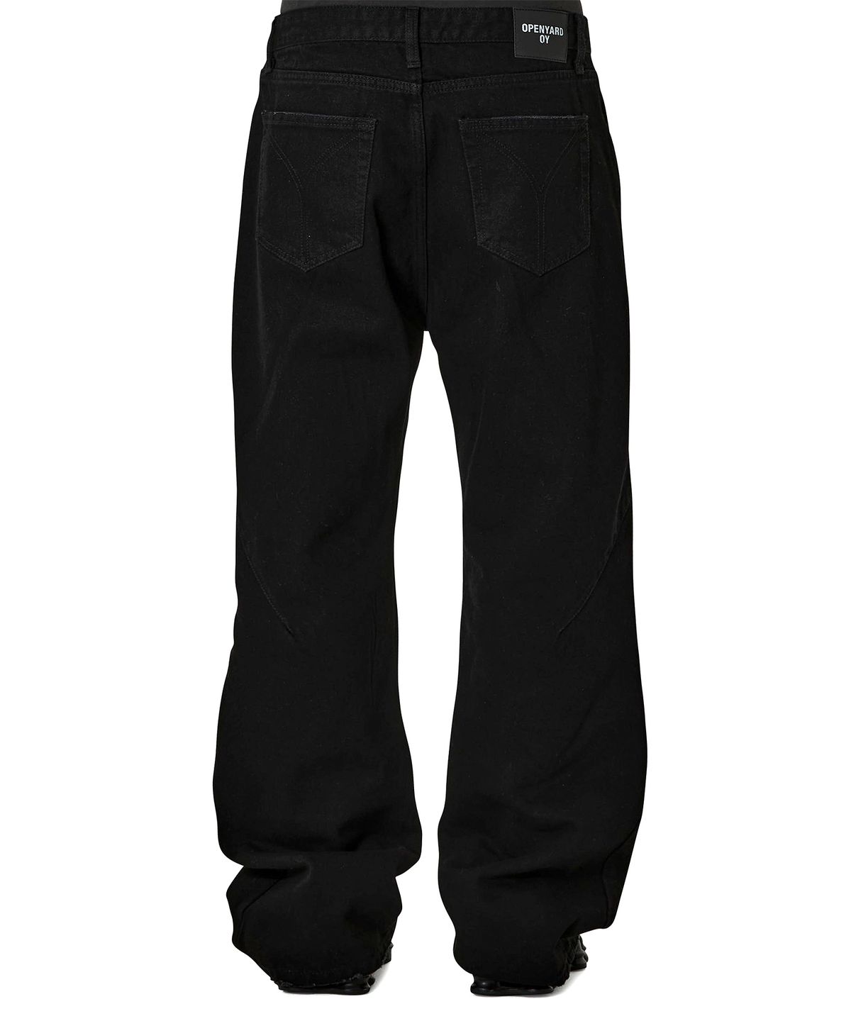 오픈야드(오와이)(OPENYARD(OY)) DART WASHED FLARE PANTS - BLACK
