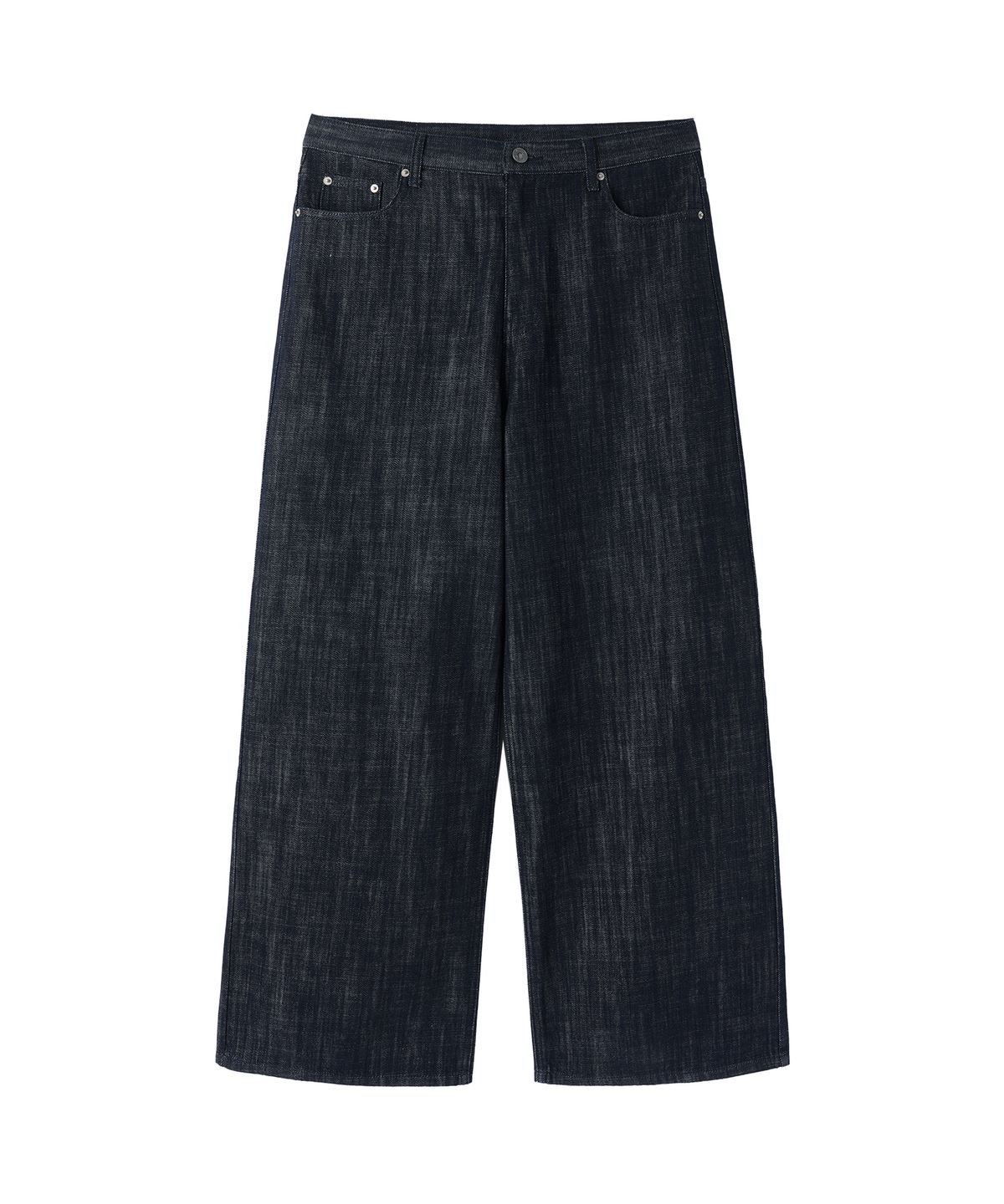 오픈야드(오와이)(OPENYARD(OY)) STITCHED WIDE HEM PANTS - INDIGO