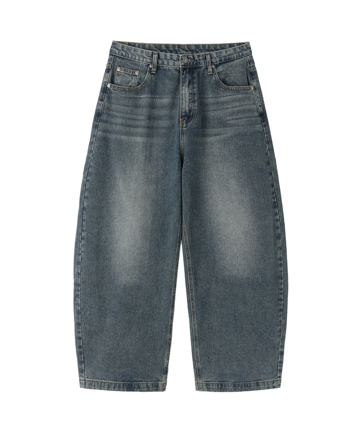 오픈야드(오와이)(OPENYARD(OY)) AFTERIMAGE WASHED WIDE VOLUME PANTS - WASHED BLUE