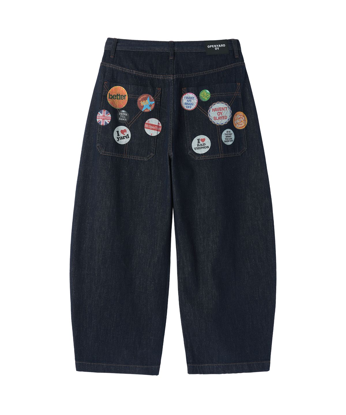 오픈야드(오와이)(OPENYARD(OY)) PINBOARD WIDE VOLUME PANTS - INDIGO