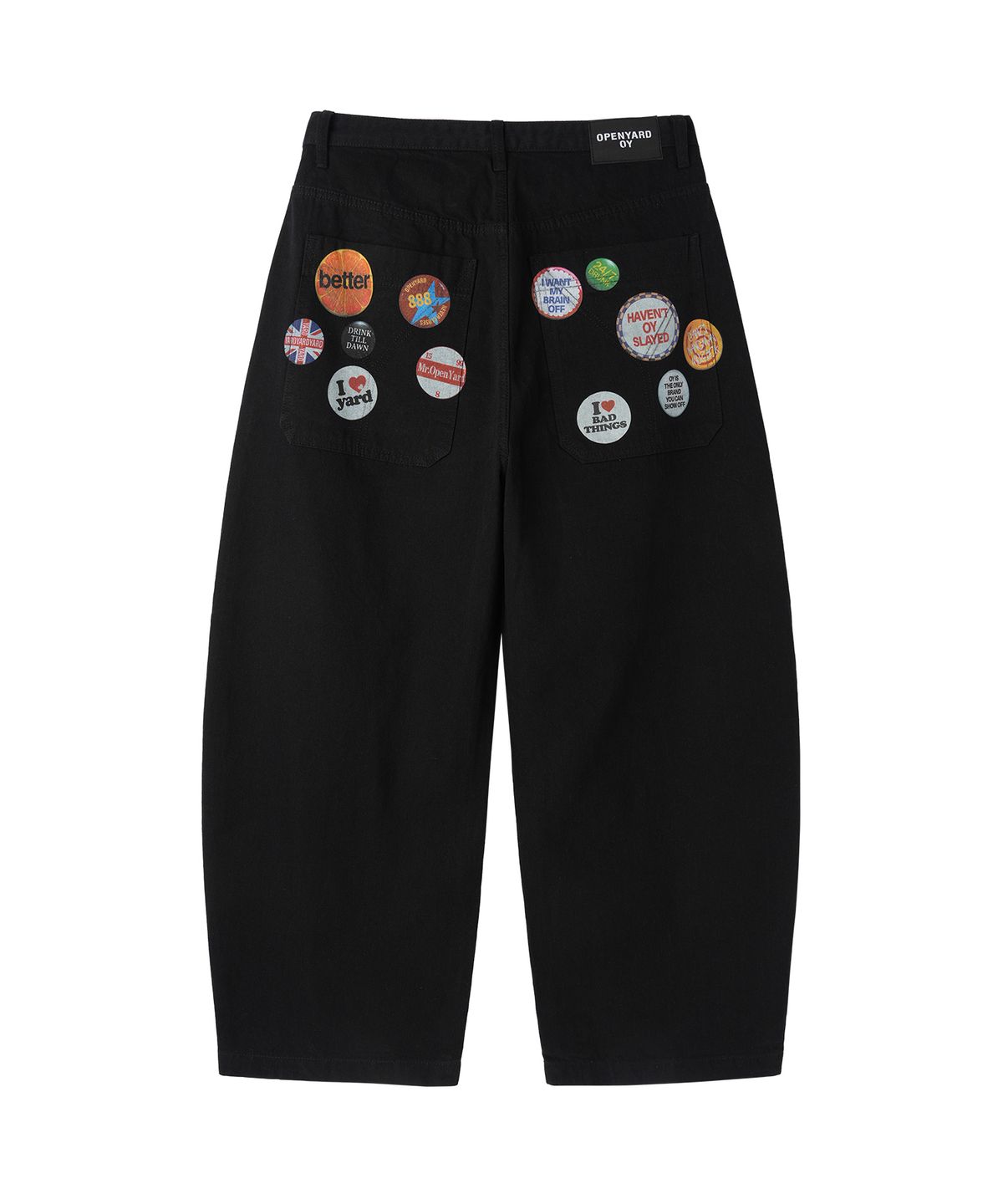 오픈야드(오와이)(OPENYARD(OY)) PINBOARD WIDE VOLUME PANTS - BLACK