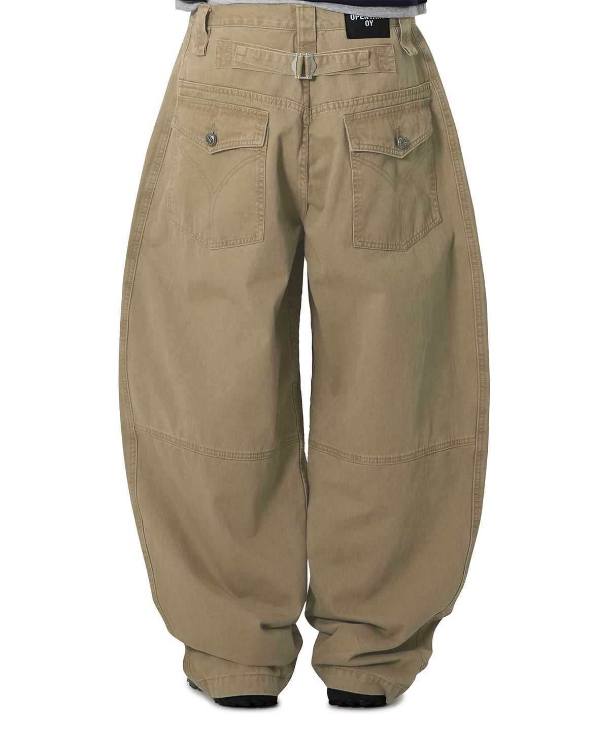 오픈야드(오와이)(OPENYARD(OY)) ANGLED CARGO CURVED VOLUME PANTS - BEIGE