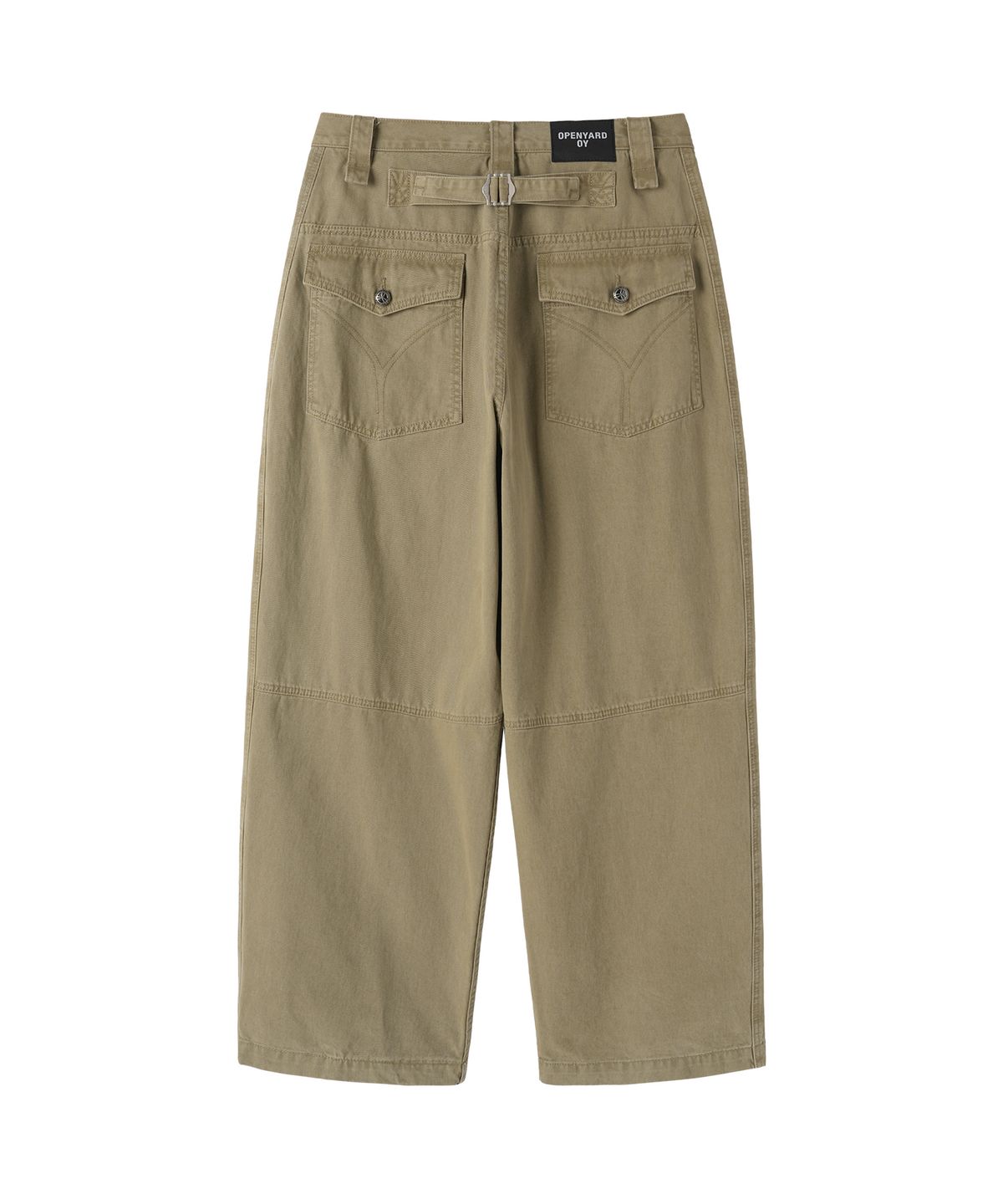 오픈야드(오와이)(OPENYARD(OY)) ANGLED CARGO CURVED VOLUME PANTS - BEIGE