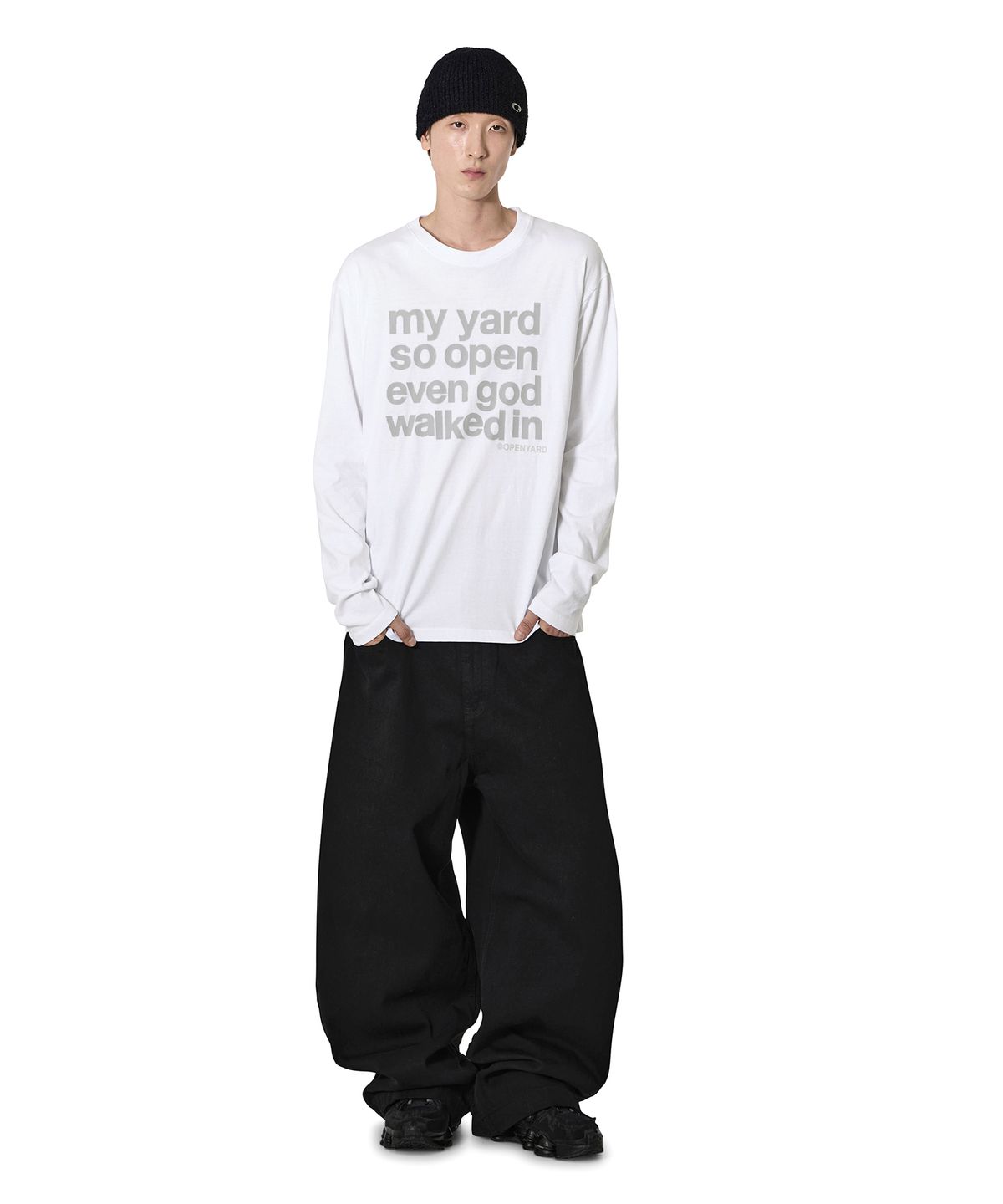 오픈야드(오와이)(OPENYARD(OY)) MY YARD L/S TEE - WHITE