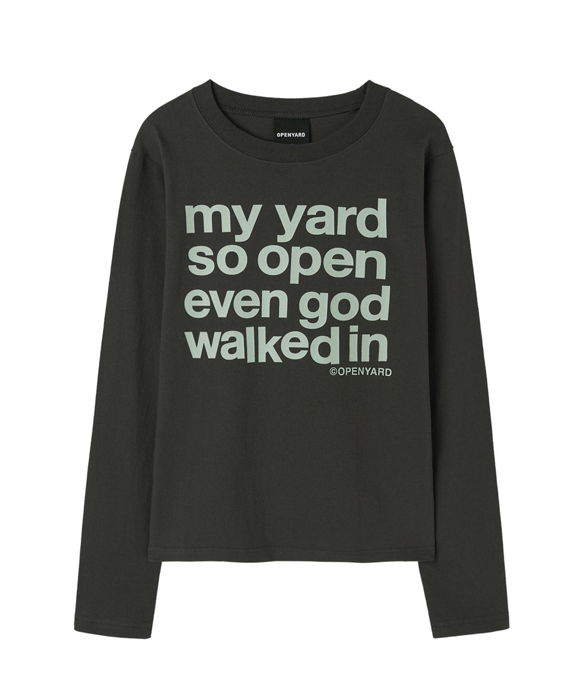 오픈야드(오와이)(OPENYARD(OY)) MY YARD L/S TEE - CHARCOAL