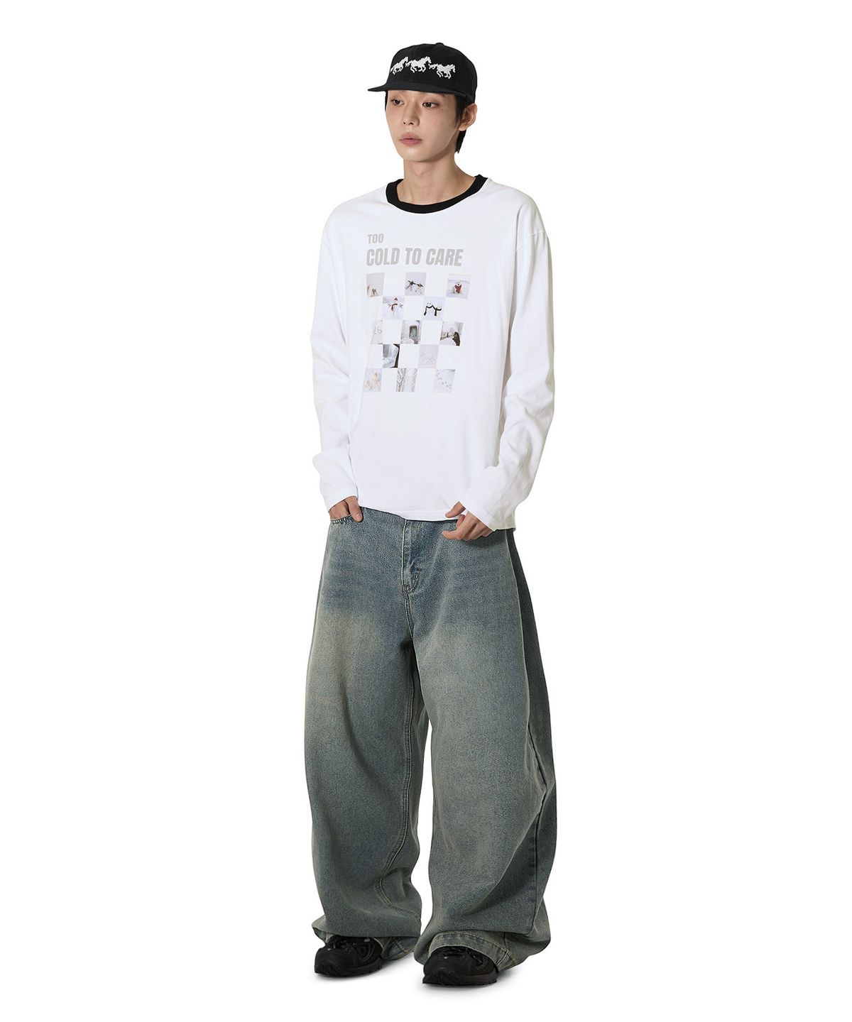 오픈야드(오와이)(OPENYARD(OY)) COLD MEMORY L/S TEE - WHITE