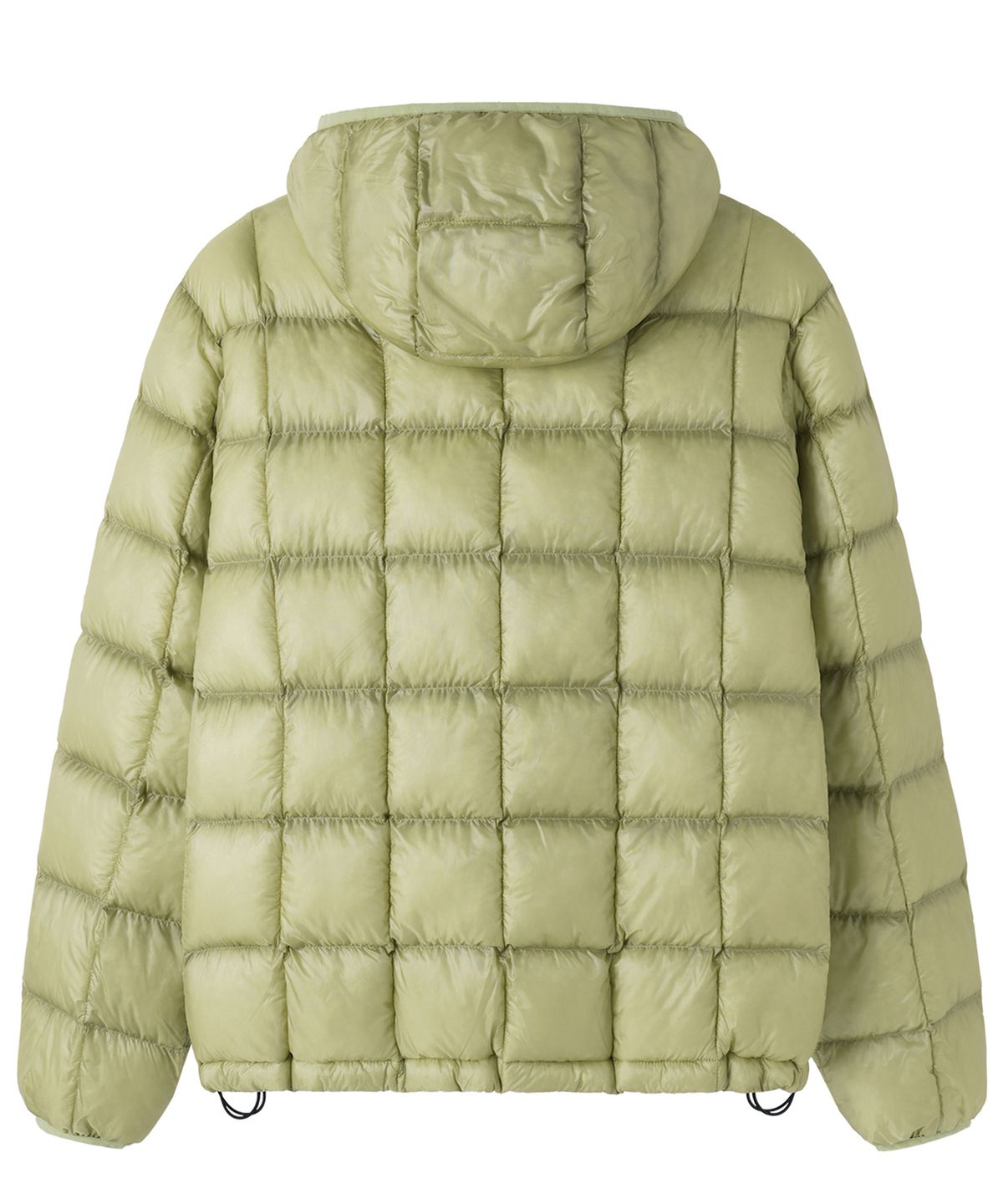 오픈야드(오와이)(OPENYARD(OY)) GRID LIGHTWEIGHT SHELL PUFFER JACKET - LIGHT GREEN