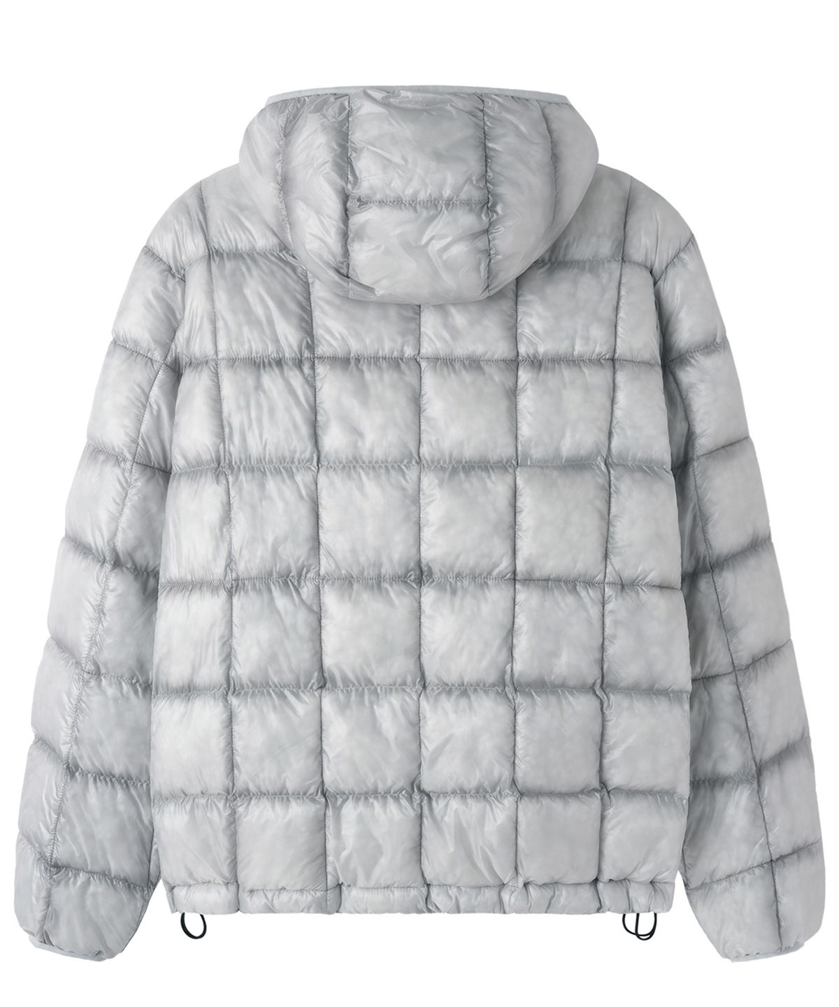 오픈야드(오와이)(OPENYARD(OY)) GRID LIGHTWEIGHT SHELL PUFFER JACKET - LIGHT GREY
