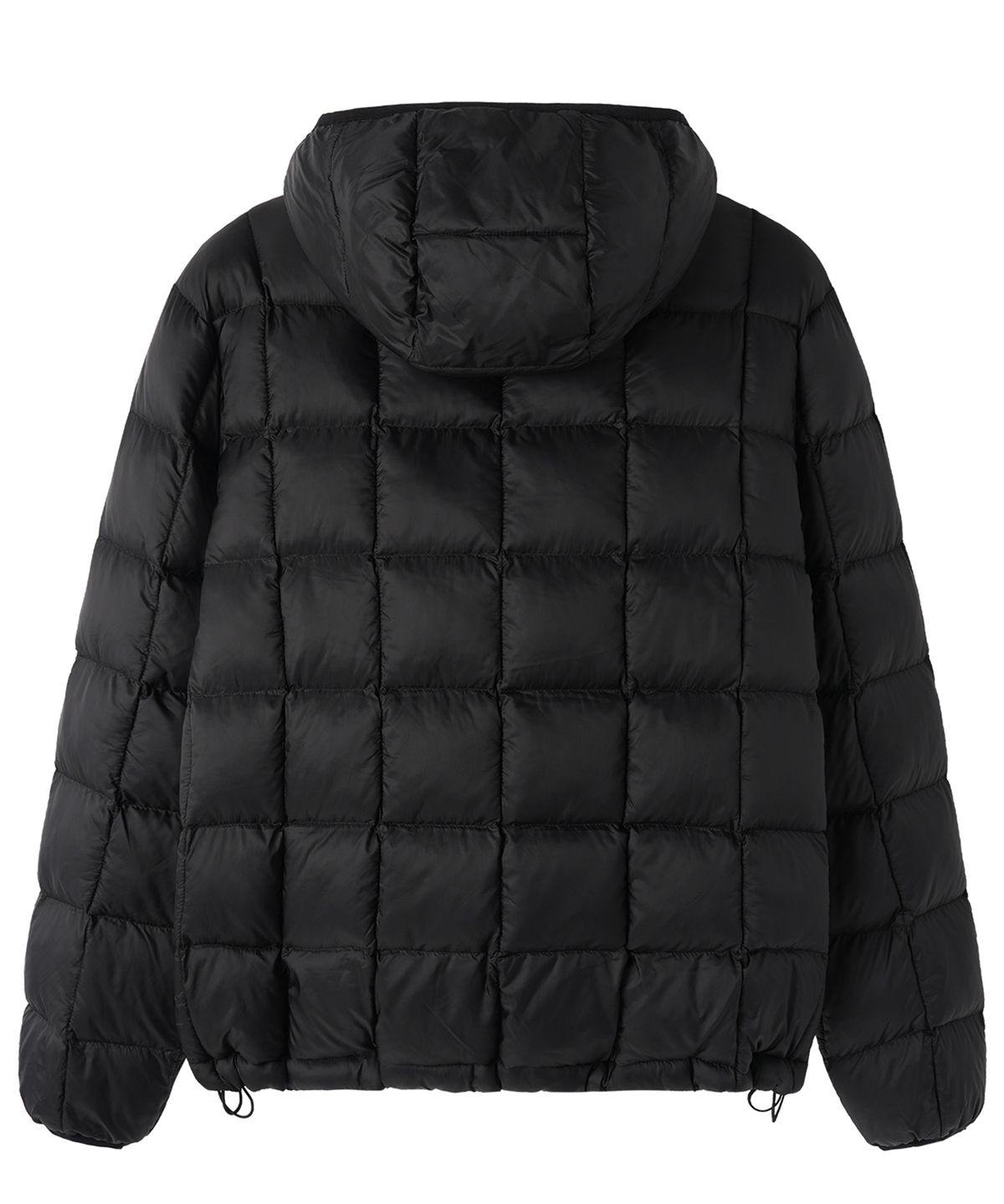 오픈야드(오와이)(OPENYARD(OY)) GRID LIGHTWEIGHT SHELL PUFFER JACKET - BLACK