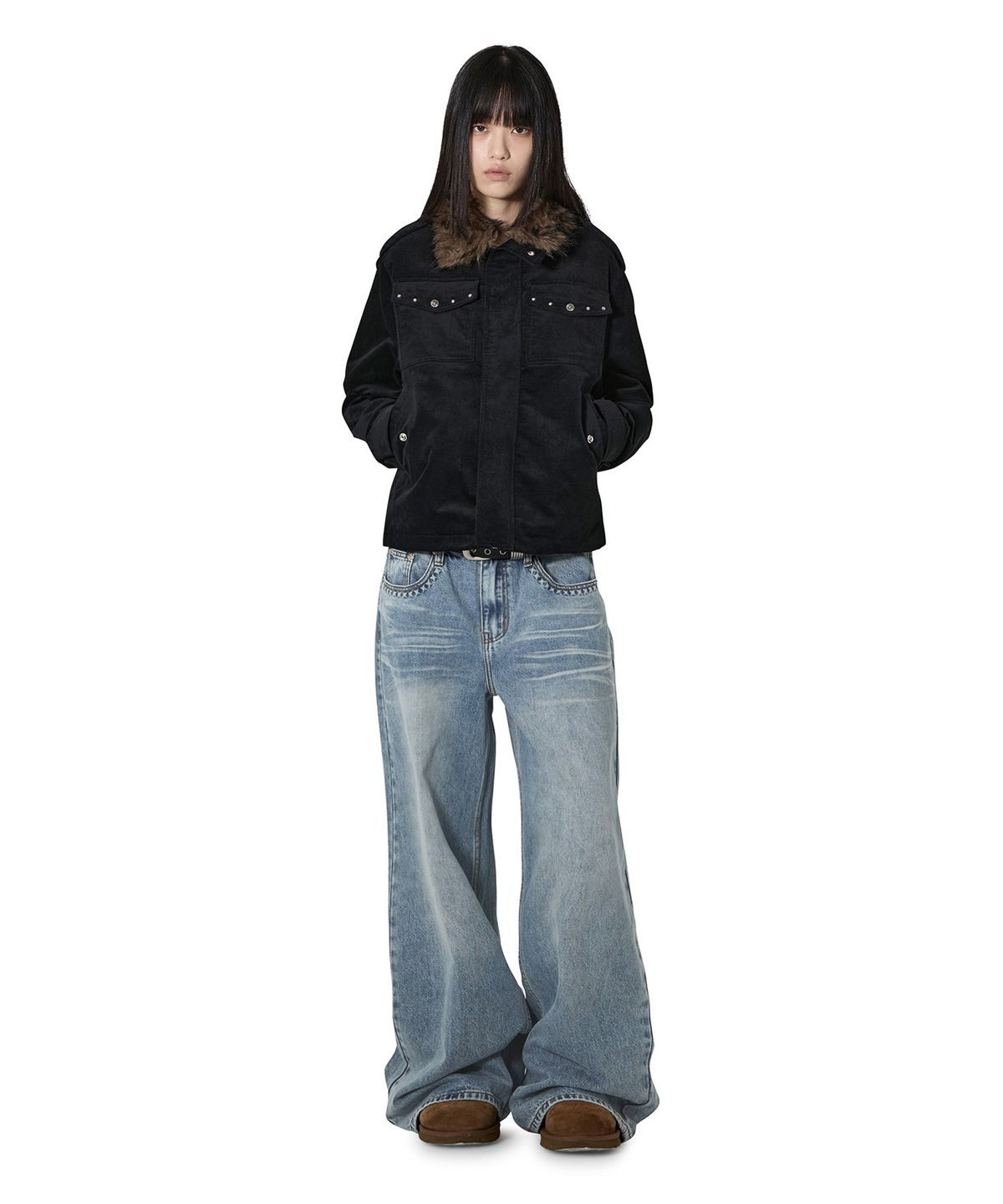 오픈야드(오와이)(OPENYARD(OY)) EPAULETTE FIELD JACKET - BLACK