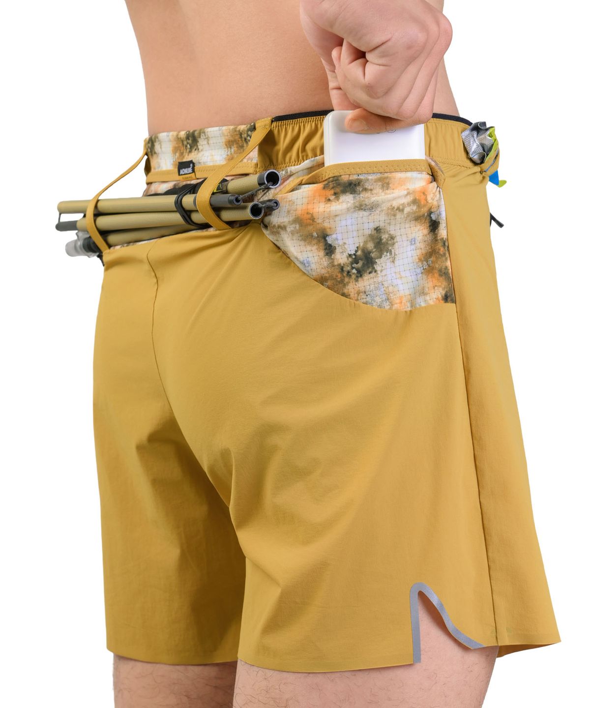 오니지(AONIJIE) 러닝 포켓 쇼츠 MP59 (Yellow)