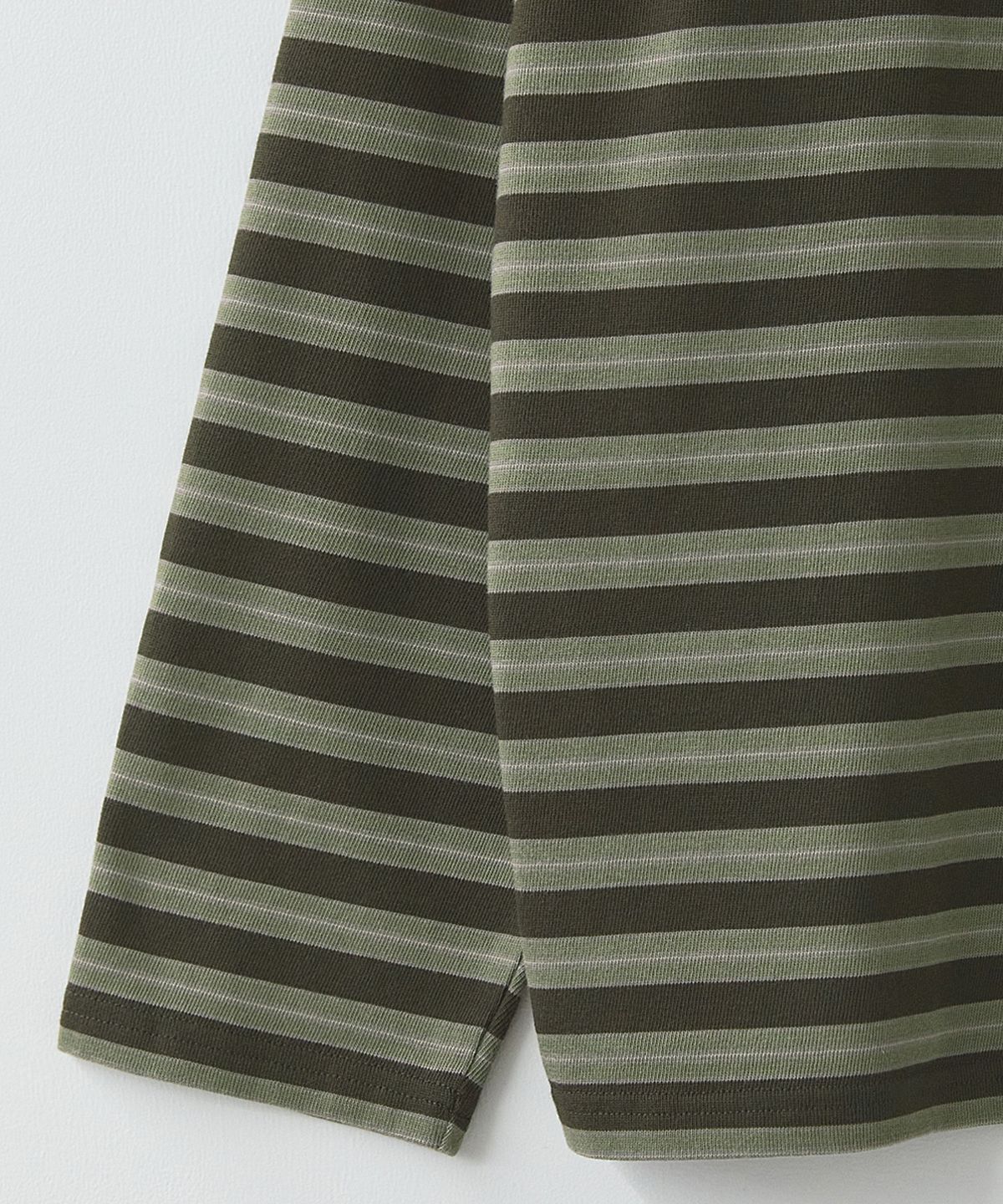 러프사이드(ROUGHSIDE) Multi Stripe Long Sleeve Forest Brown