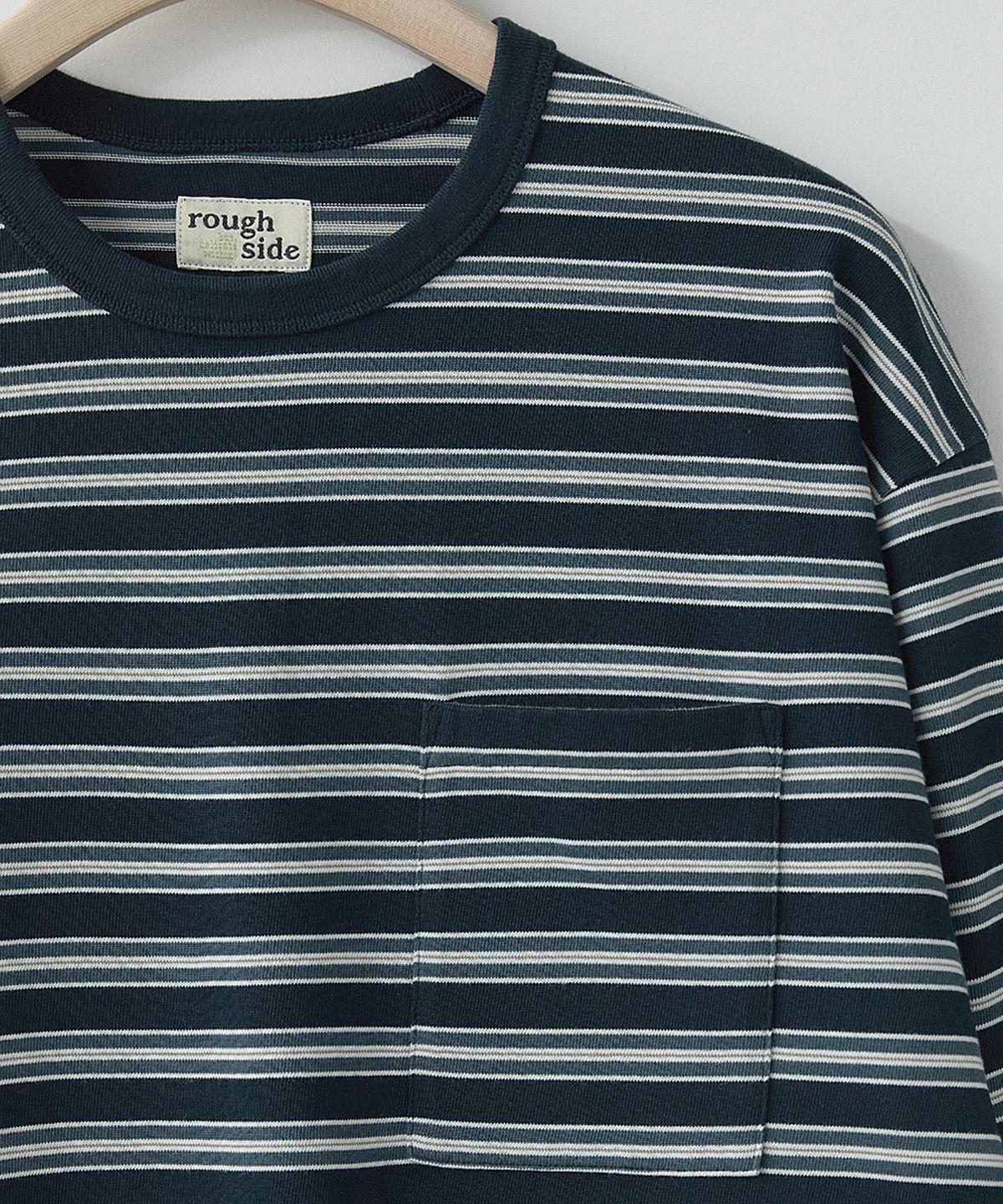 러프사이드(ROUGHSIDE) Multi Stripe Long Sleeve Ocean Blue