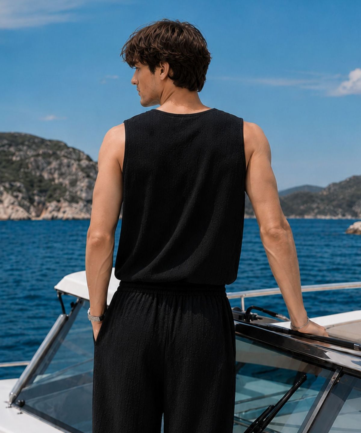 블랙크러쉬(BLACRUSH) [YOEL남성] Riviera Pleats Loose Top / 블랙