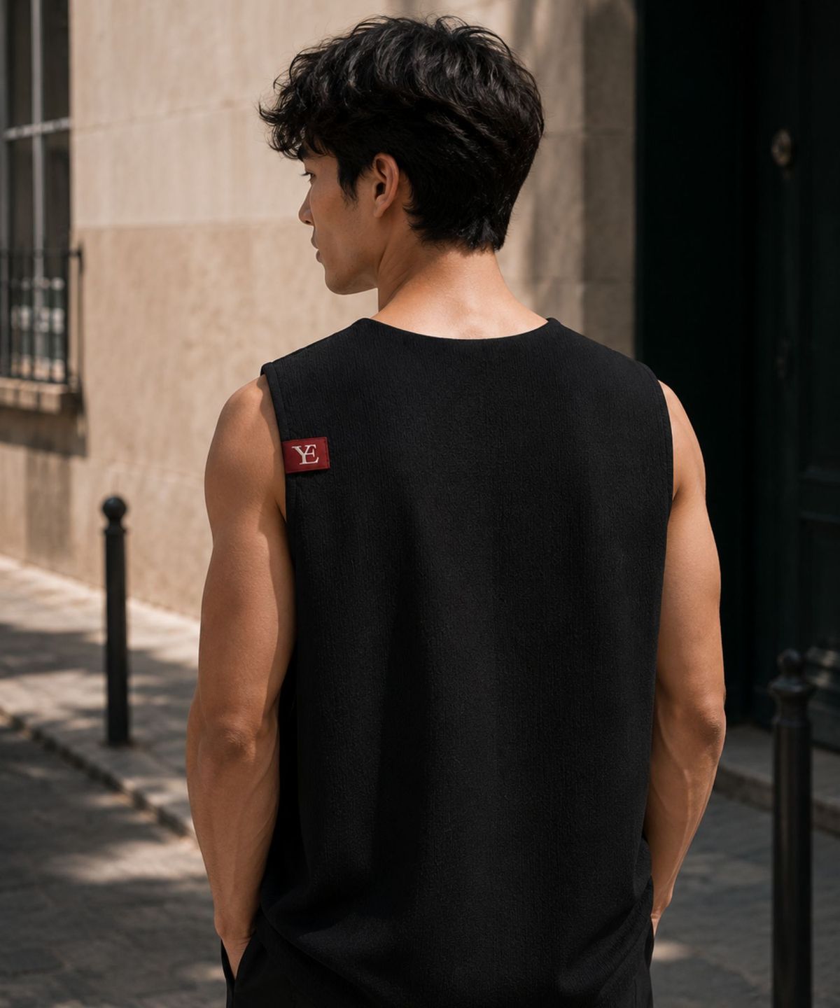 블랙크러쉬(BLACRUSH) [YOEL남성] Riviera Pleats Loose Top / 블랙