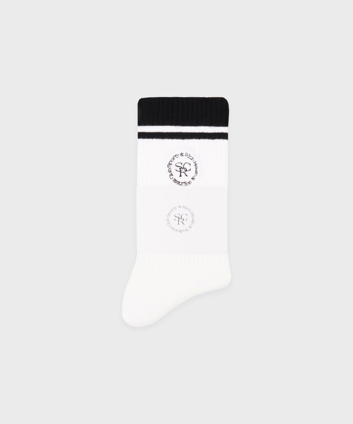 스포티앤리치(SPORTY&RICH) SRHWC 양말 - 화이트/블랙 R263AOC006