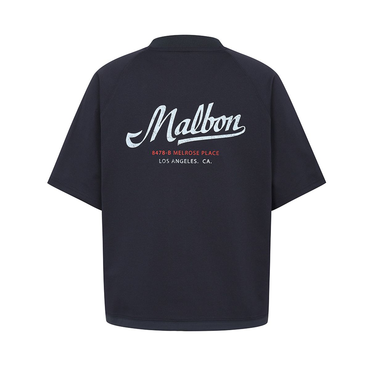 말본 골프(MALBON GOLF) 여성 루즈핏 그래픽 라운드 티셔츠 NAVY (WOMAN)
