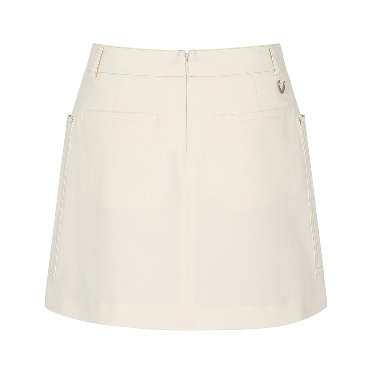 말본 골프(MALBON GOLF) 린넨 라이크 스티치 H라인 스커트 OFF WHITE (WOMAN)