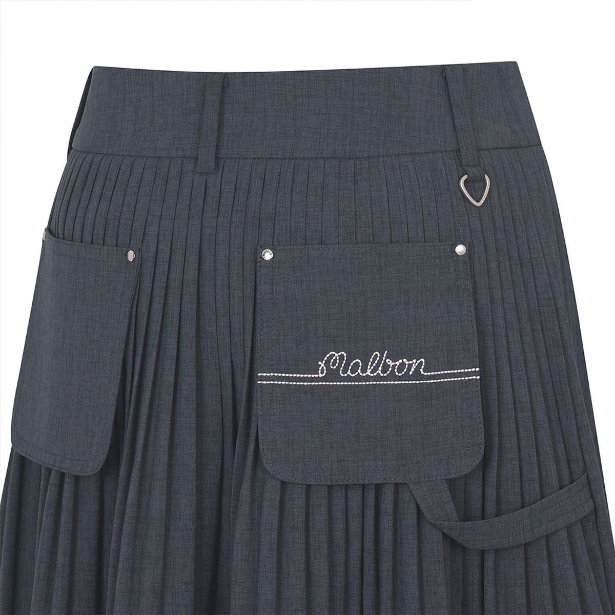 말본 골프(MALBON GOLF) 잔플리츠 포켓 변형 스커트 NAVY (WOMAN)
