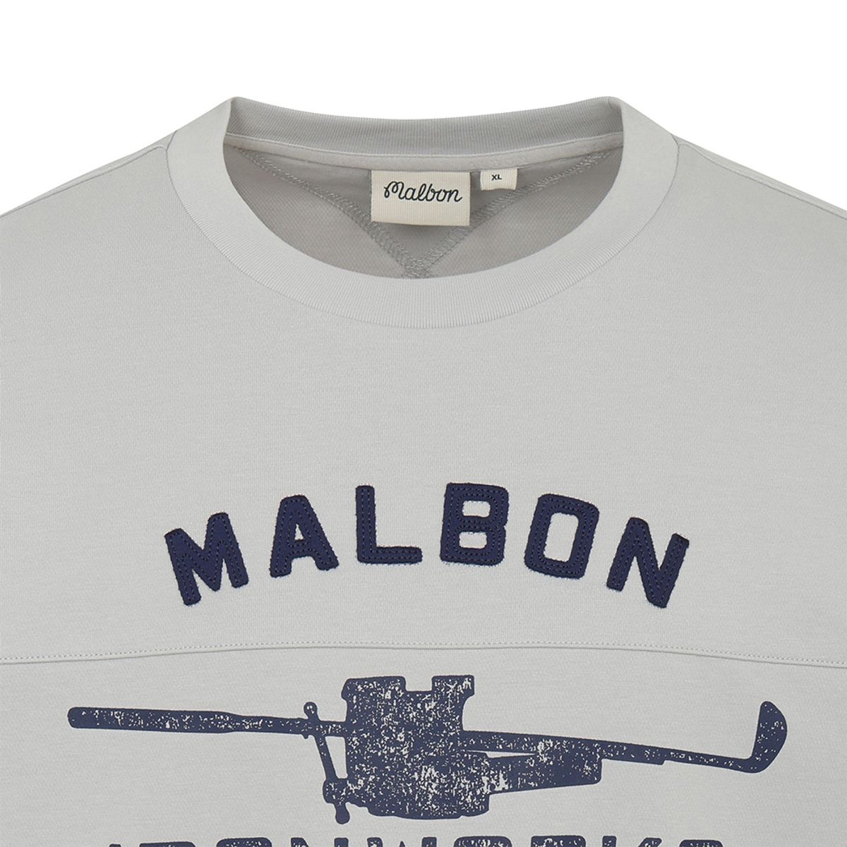 말본 골프(MALBON GOLF) 아이언웍스 빈티지 라운드 티셔츠 GREY (MAN)