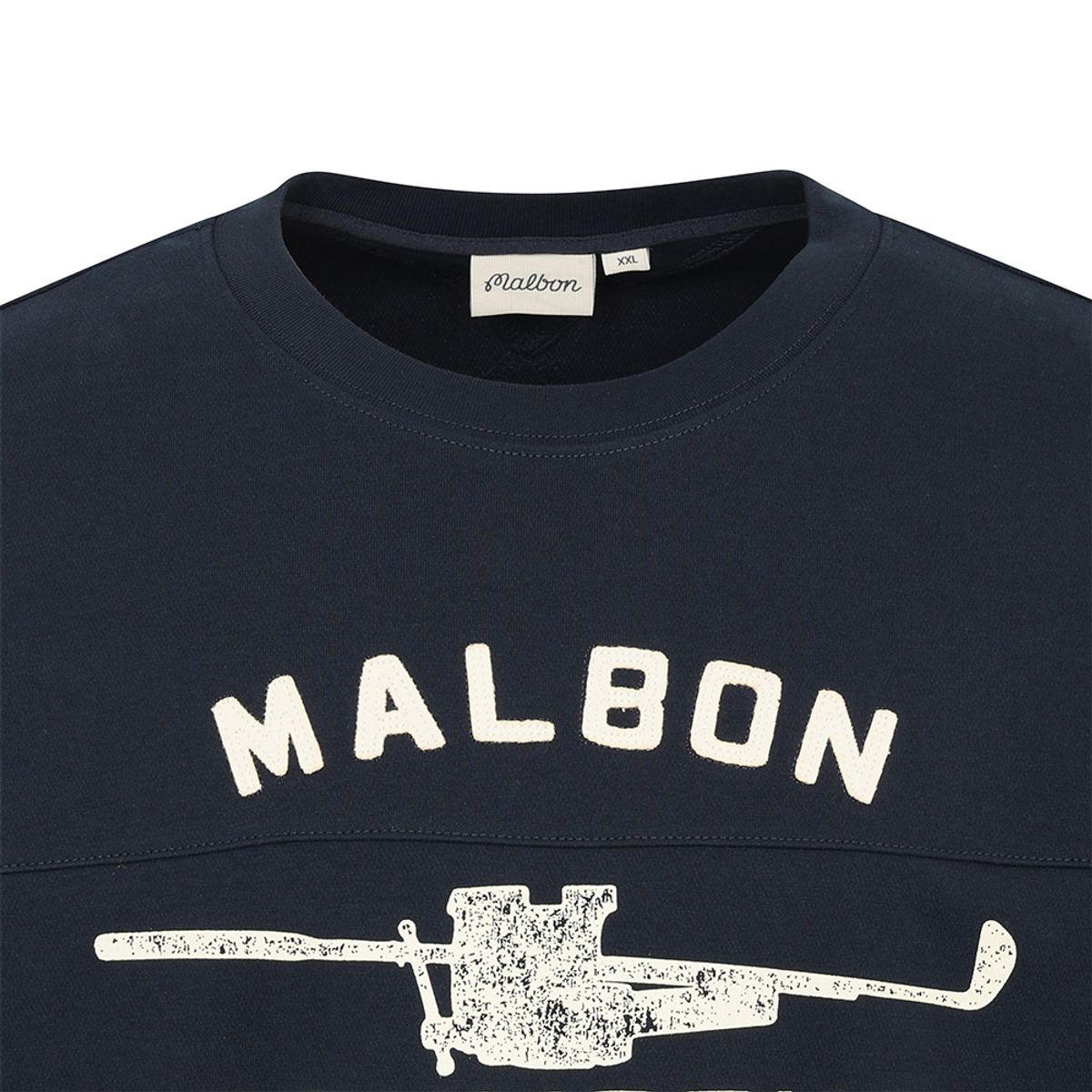 말본 골프(MALBON GOLF) 아이언웍스 빈티지 라운드 티셔츠 NAVY (MAN)