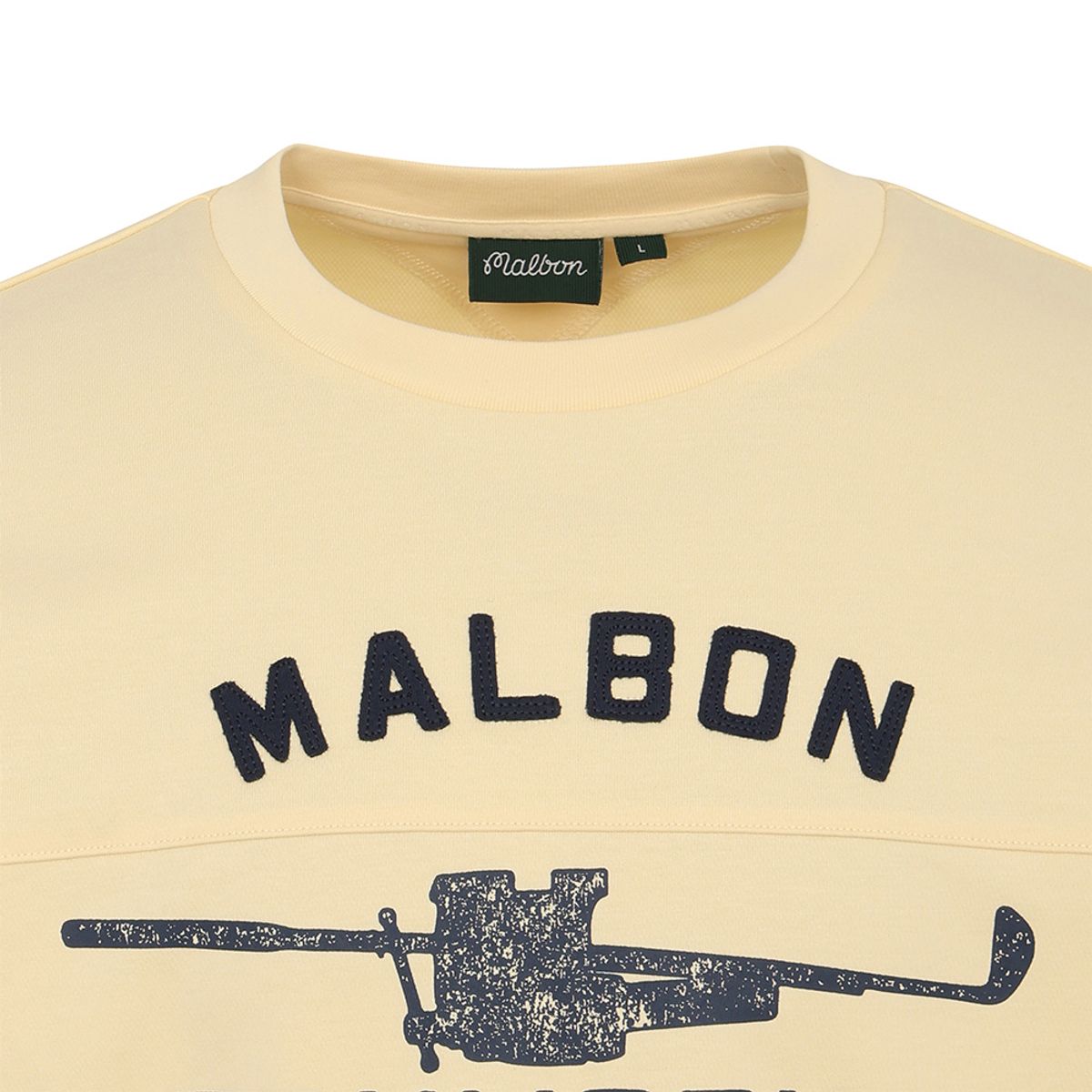 말본 골프(MALBON GOLF) 아이언웍스 빈티지 라운드 티셔츠 YELLOW (MAN)