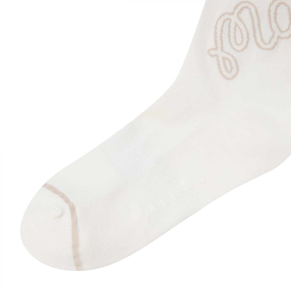 말본 골프(MALBON GOLF) 여성 언발란스 로고 니삭스 IVORY (WOMAN)