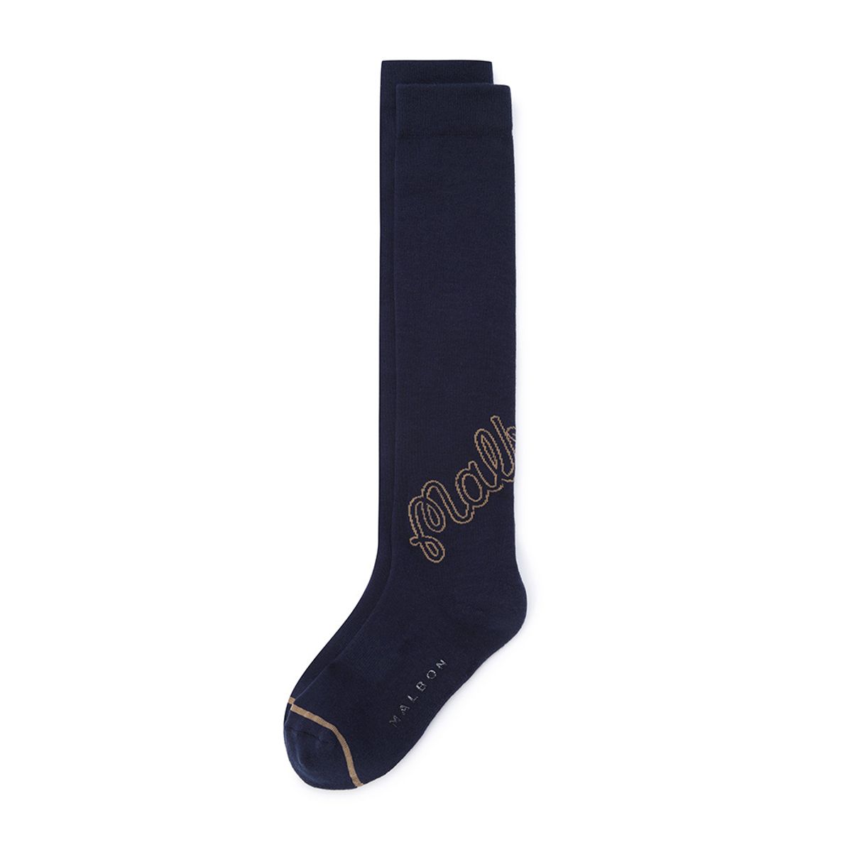 말본 골프(MALBON GOLF) 여성 언발란스 로고 니삭스 NAVY (WOMAN)