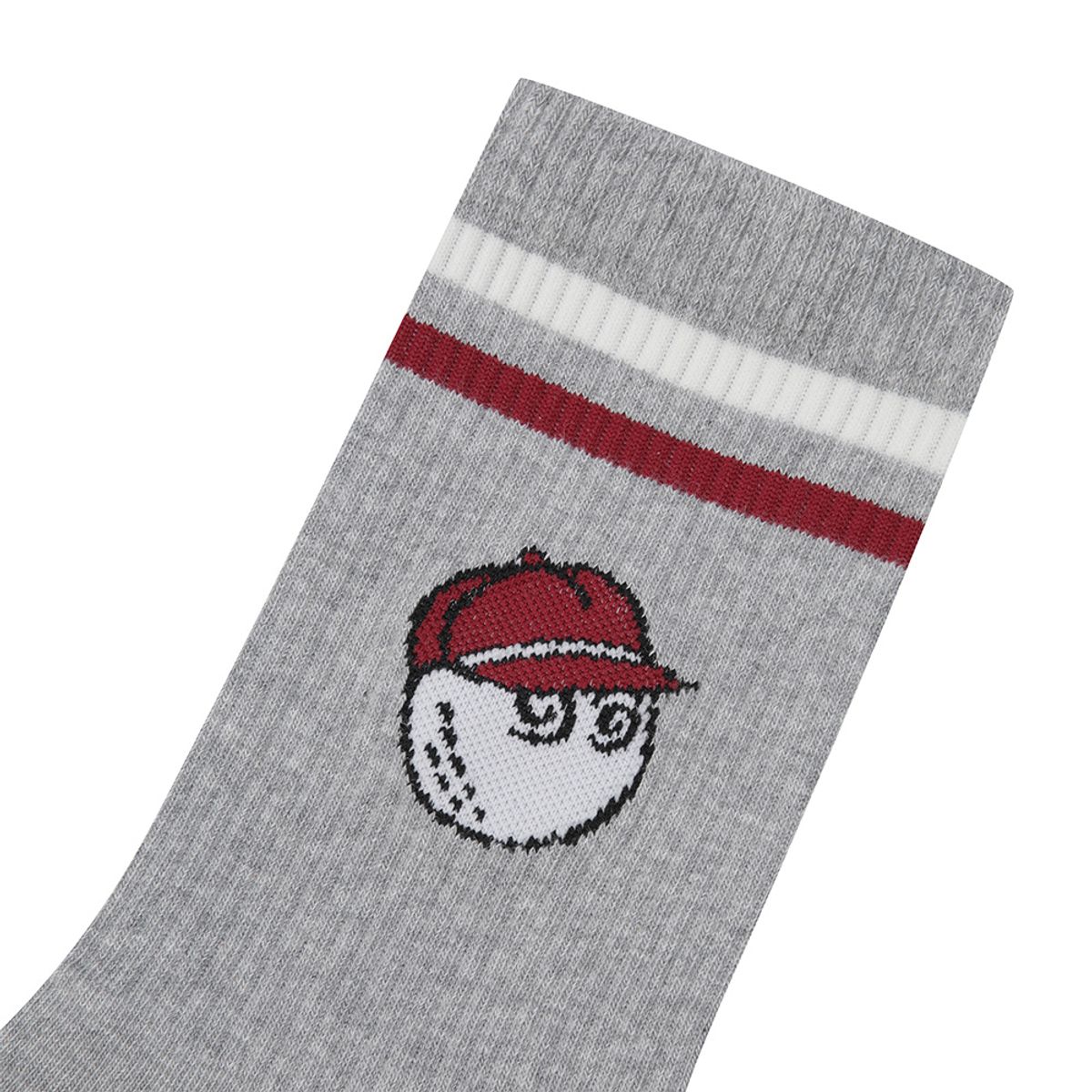 말본 골프(MALBON GOLF) 언발란스 로고 자카드 크루삭스 GREY