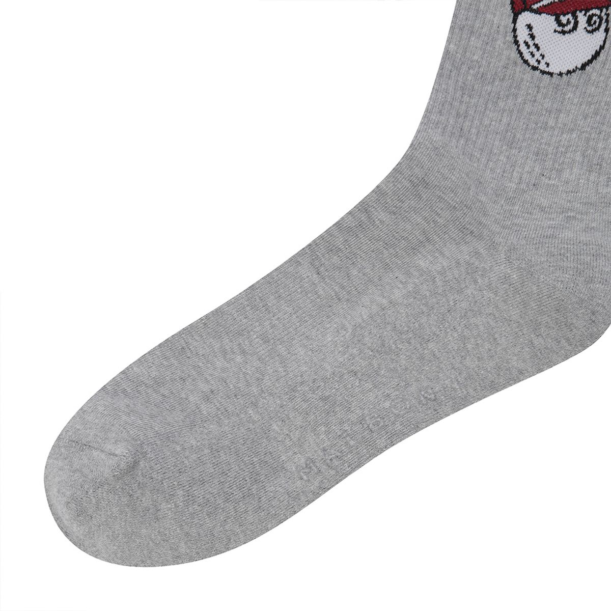 말본 골프(MALBON GOLF) 언발란스 로고 자카드 크루삭스 GREY