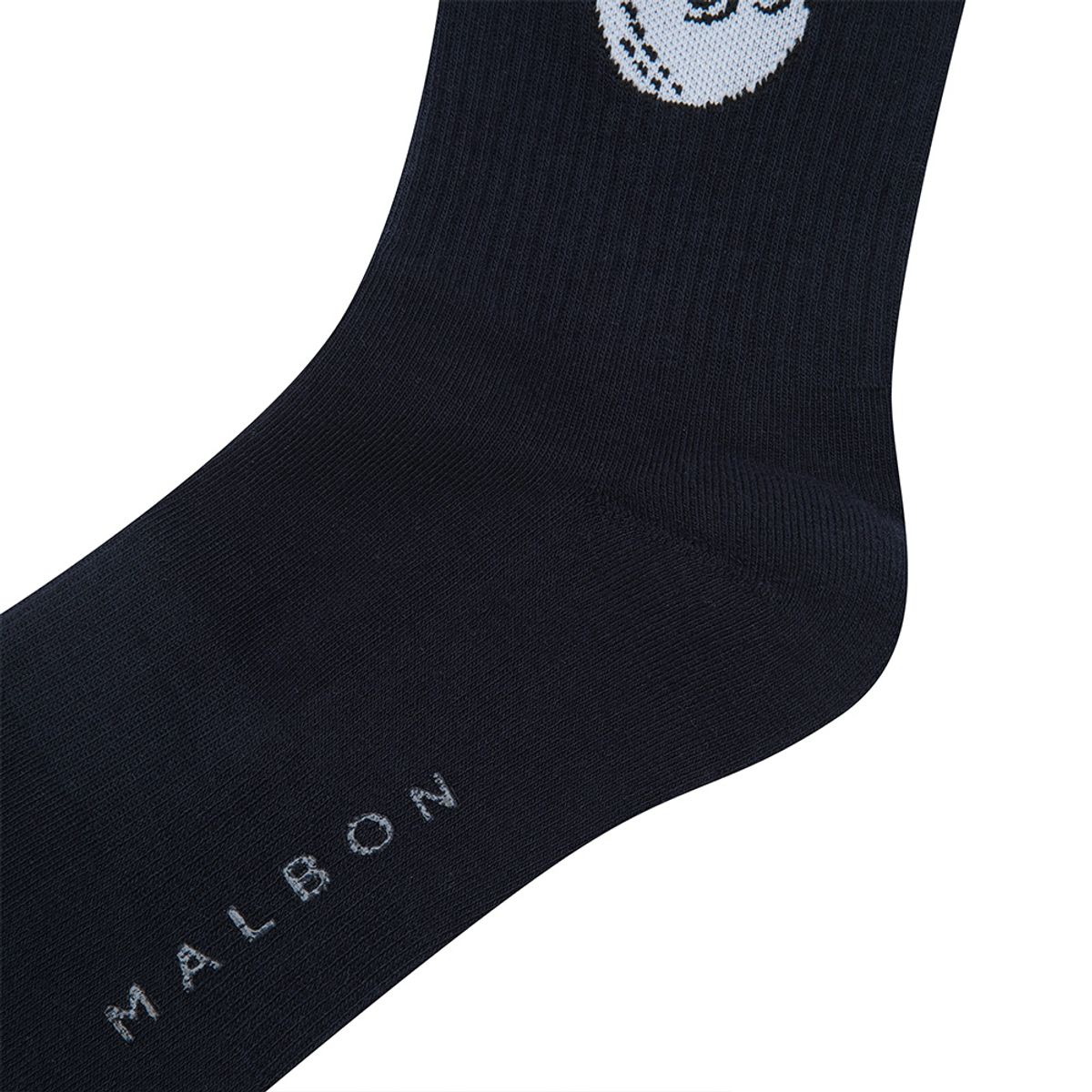말본 골프(MALBON GOLF) 언발란스 로고 자카드 크루삭스 NAVY