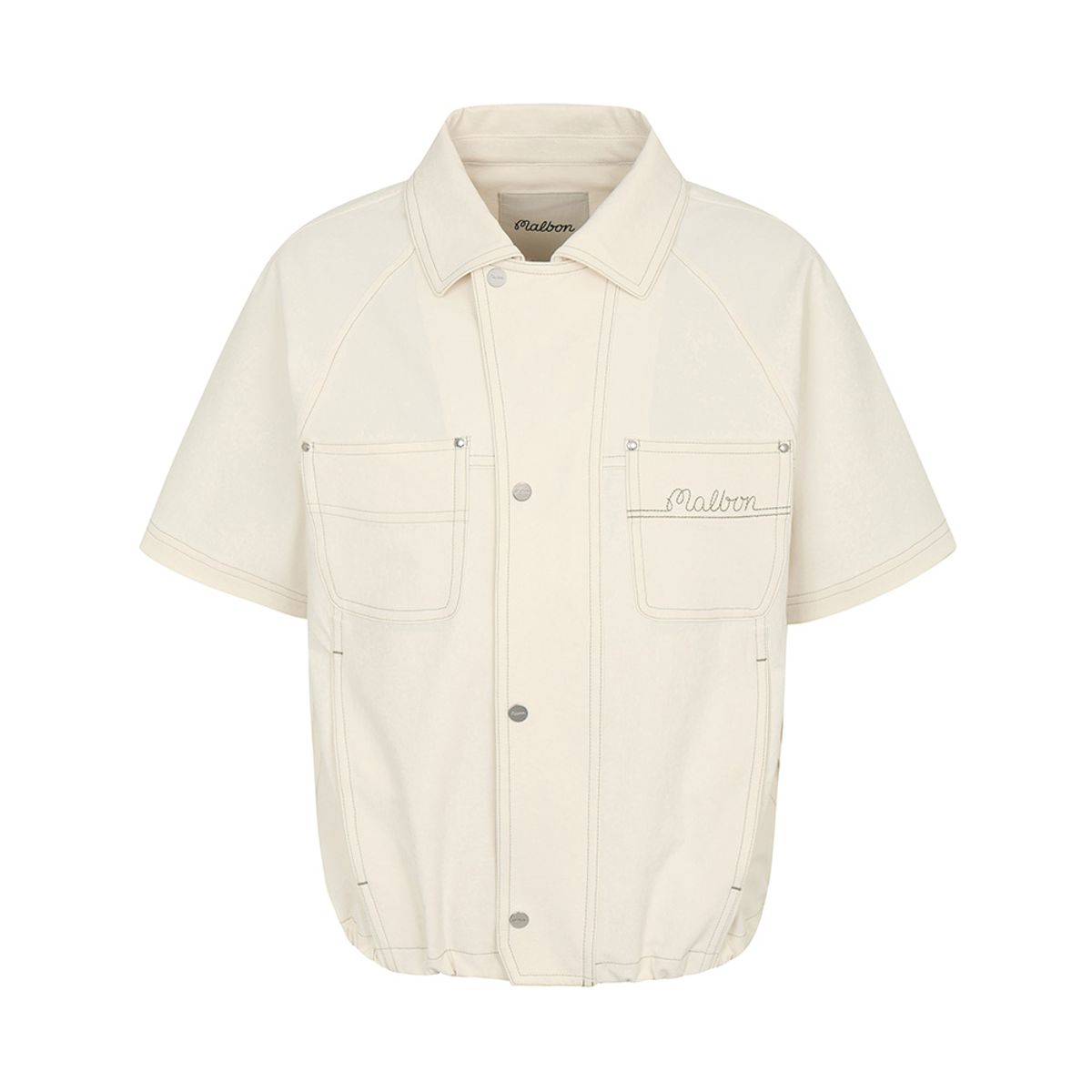 말본 골프(MALBON GOLF) 데님 라이크 반팔 자켓 OFF WHITE (WOMAN)