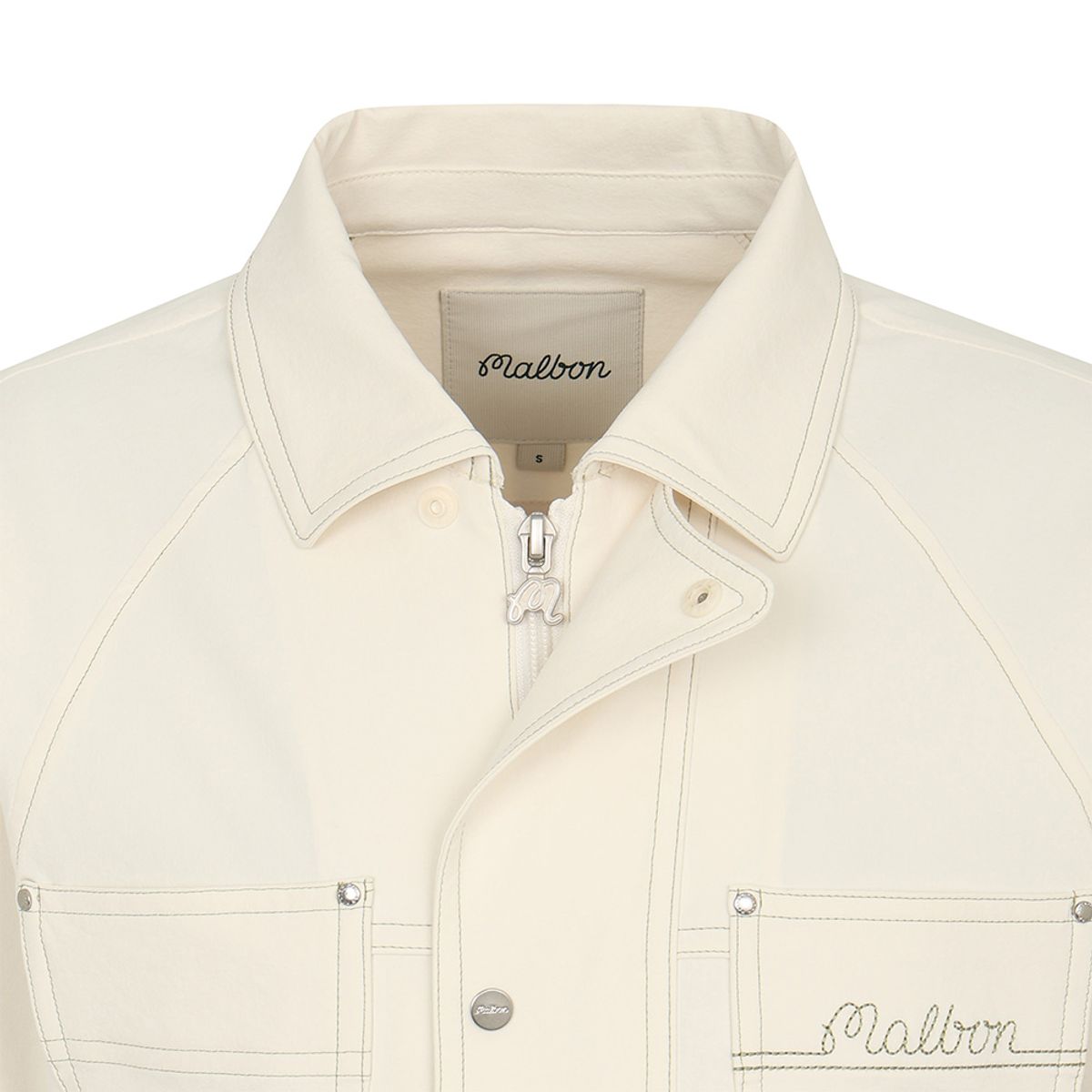 말본 골프(MALBON GOLF) 데님 라이크 반팔 자켓 OFF WHITE (WOMAN)