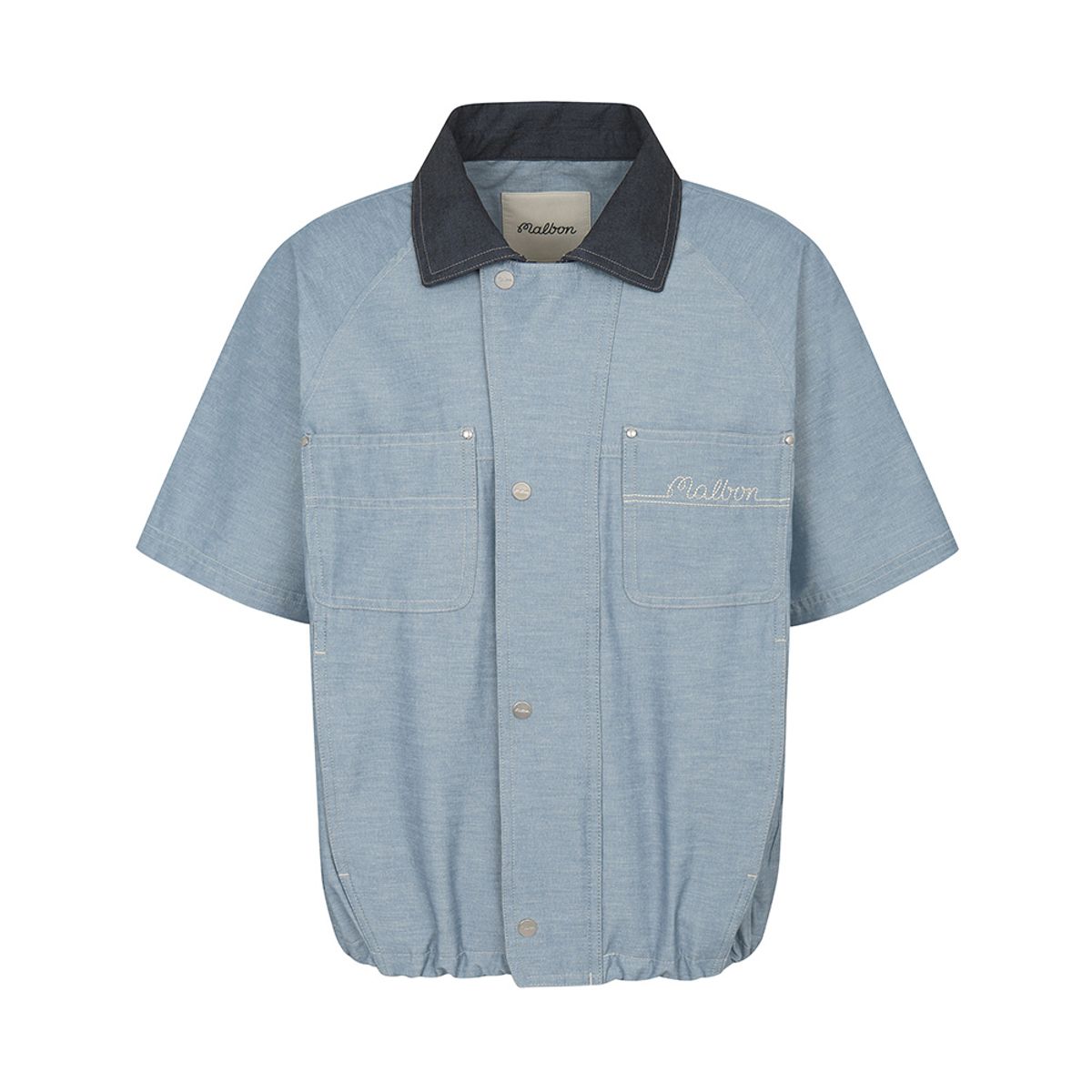 말본 골프(MALBON GOLF) 데님 라이크 반팔 자켓 SKY BLUE (WOMAN)