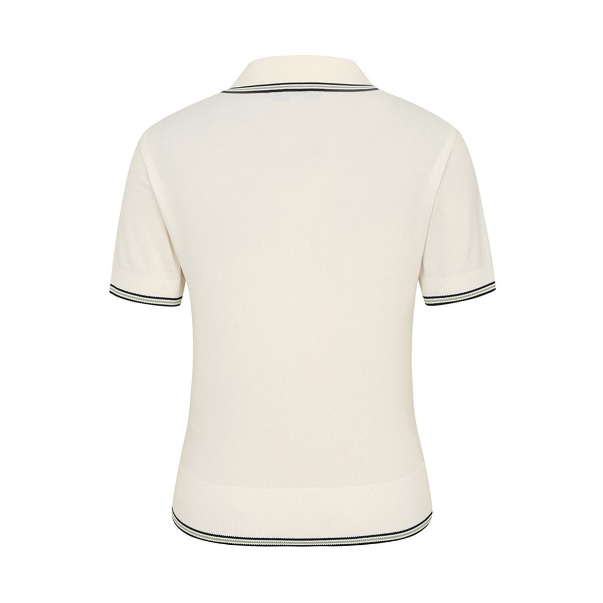 말본 골프(MALBON GOLF) 여성 여름 반팔 카라 스웨터 OFF WHITE (WOMAN)