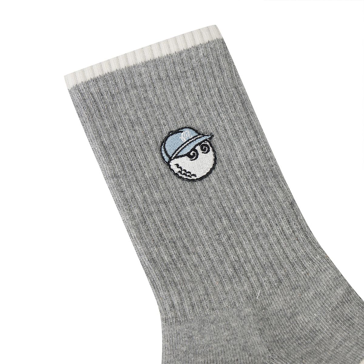 말본 골프(MALBON GOLF) 언발란스 스트라이프 와펜 크루 삭스 GREY