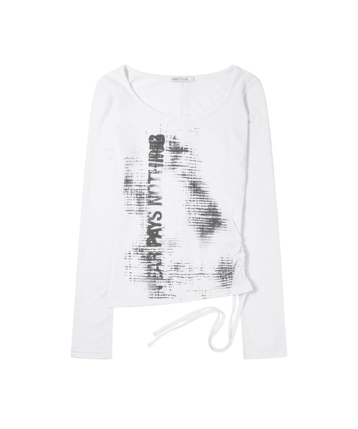 팬시클럽(FANCY CLUB) 사이드 코르셋 롱슬리브 (WHITE) F26ZB523