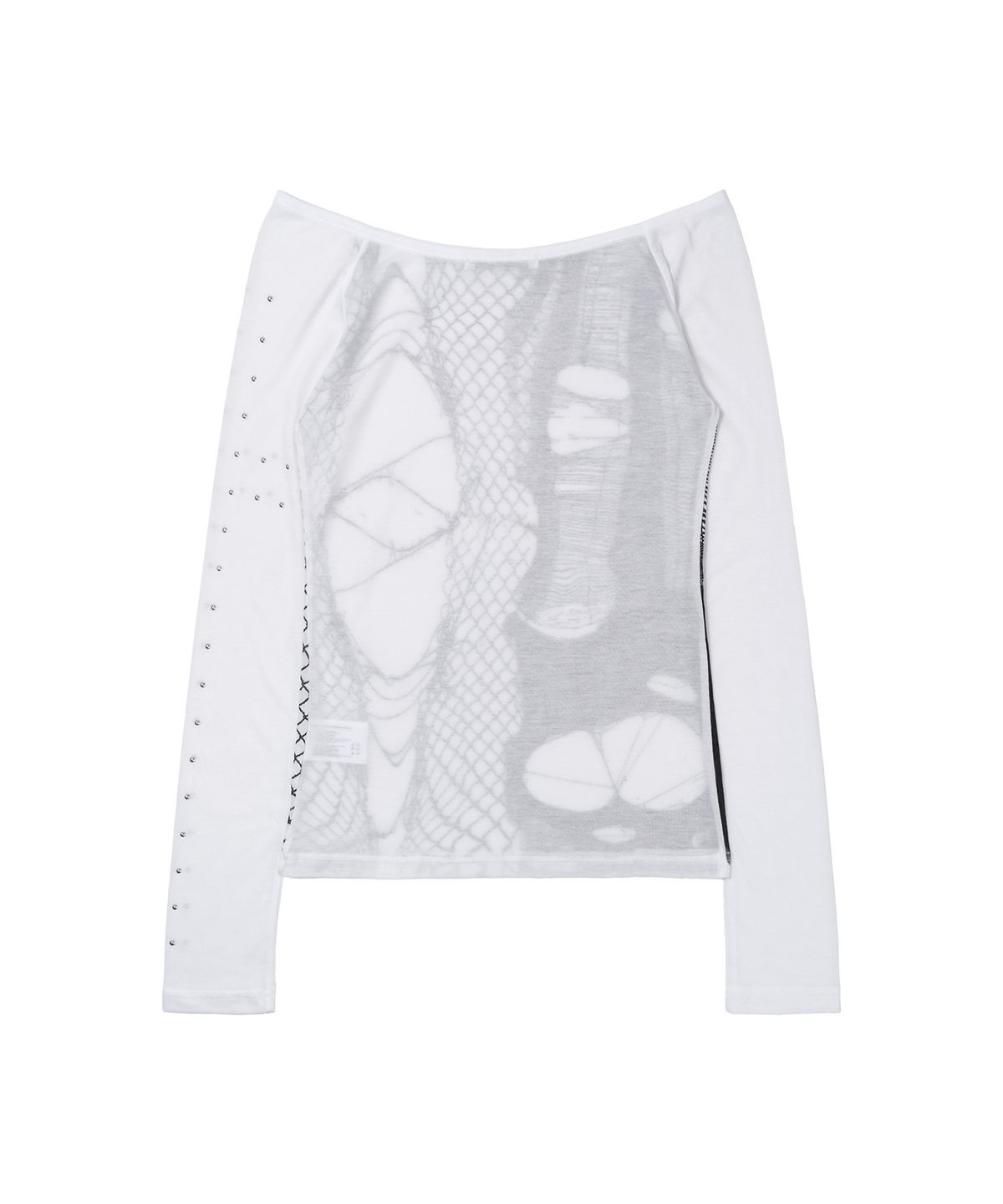 팬시클럽(FANCY CLUB) 웹 스터드 오프숄더 (WHITE) F26ZB525