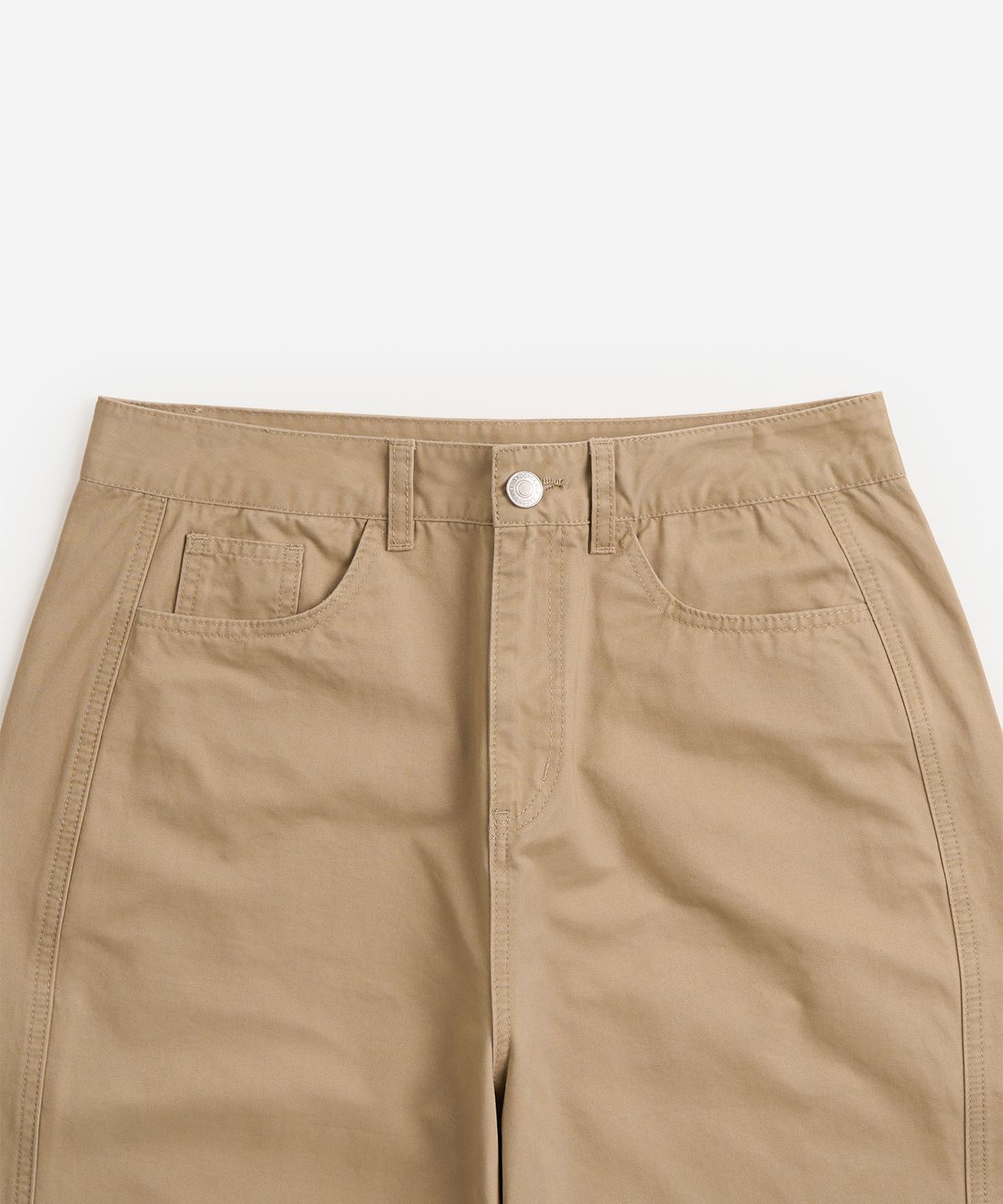 엑스컨테이너(EXCONTAINER) 브러쉬드 코튼 커브드 치노 팬츠 (BEIGE)