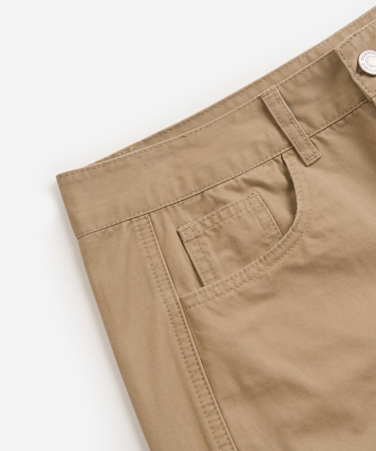 엑스컨테이너(EXCONTAINER) 브러쉬드 코튼 커브드 치노 팬츠 (BEIGE)