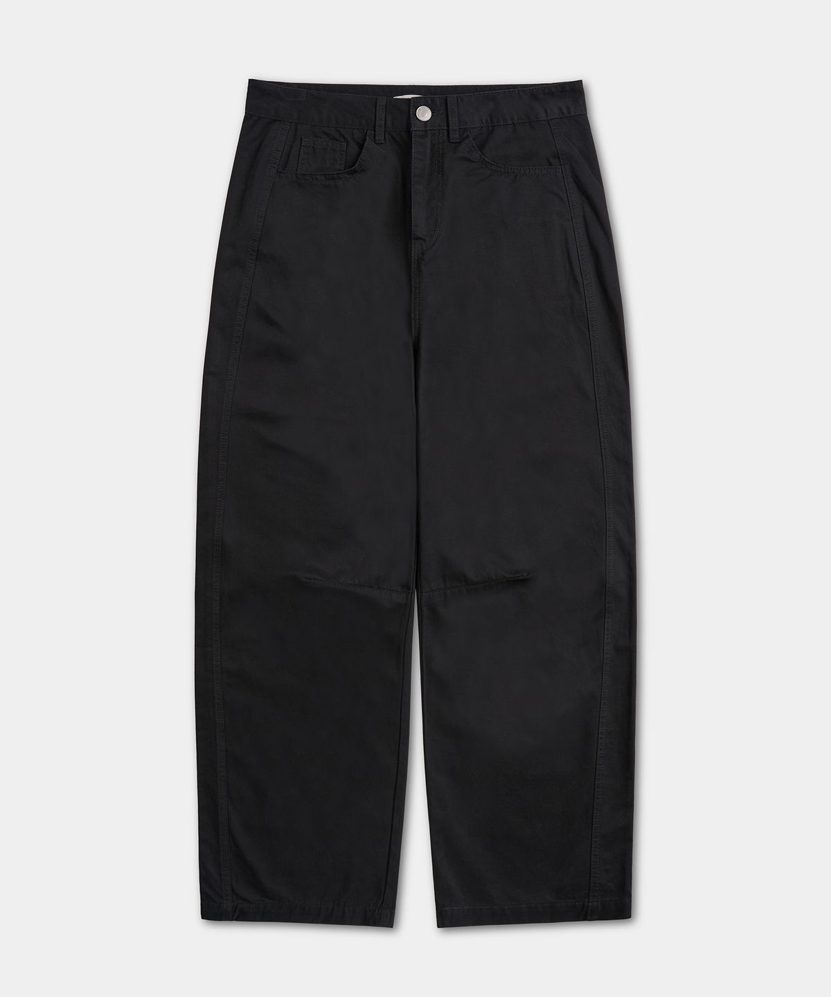 엑스컨테이너(EXCONTAINER) 브러쉬드 코튼 커브드 치노 팬츠 (BLACK)