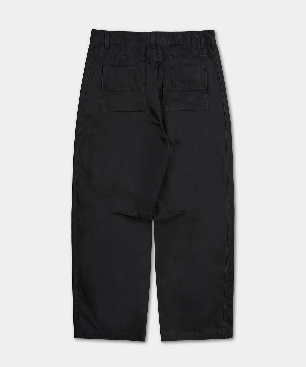 엑스컨테이너(EXCONTAINER) 브러쉬드 코튼 커브드 치노 팬츠 (BLACK)