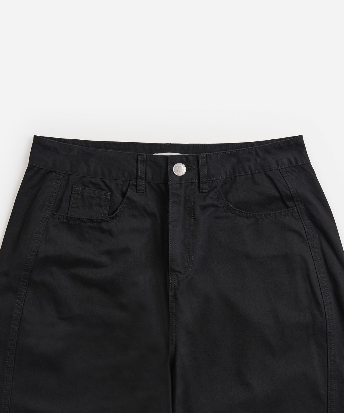 엑스컨테이너(EXCONTAINER) 브러쉬드 코튼 커브드 치노 팬츠 (BLACK)