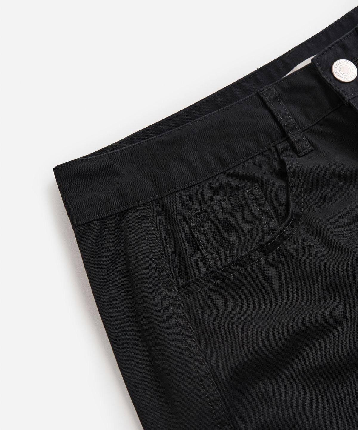 엑스컨테이너(EXCONTAINER) 브러쉬드 코튼 커브드 치노 팬츠 (BLACK)