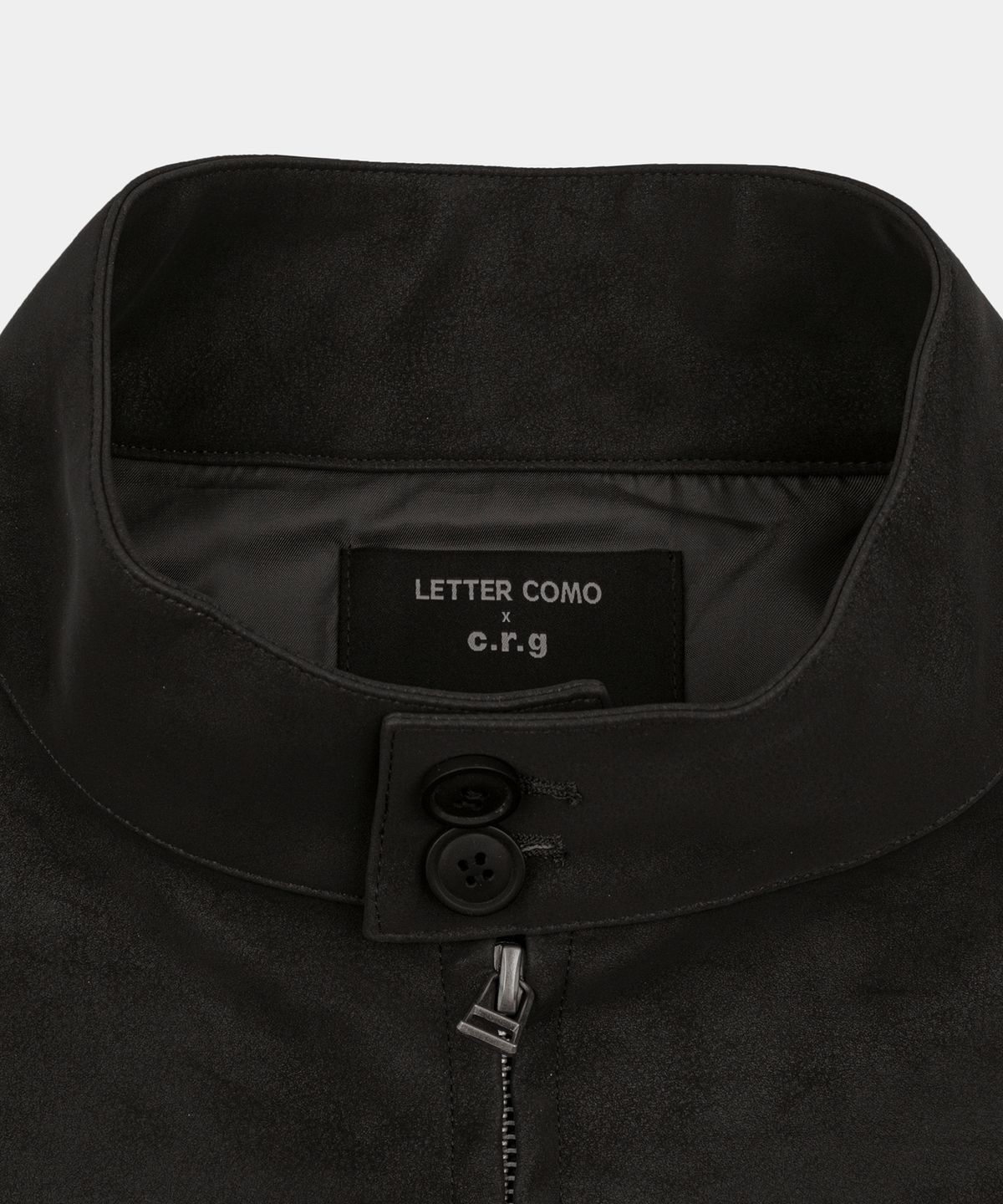 레테르코모(LETTERCOMO) 아카이브 스웨이드 블루종 레더 자켓 챠콜