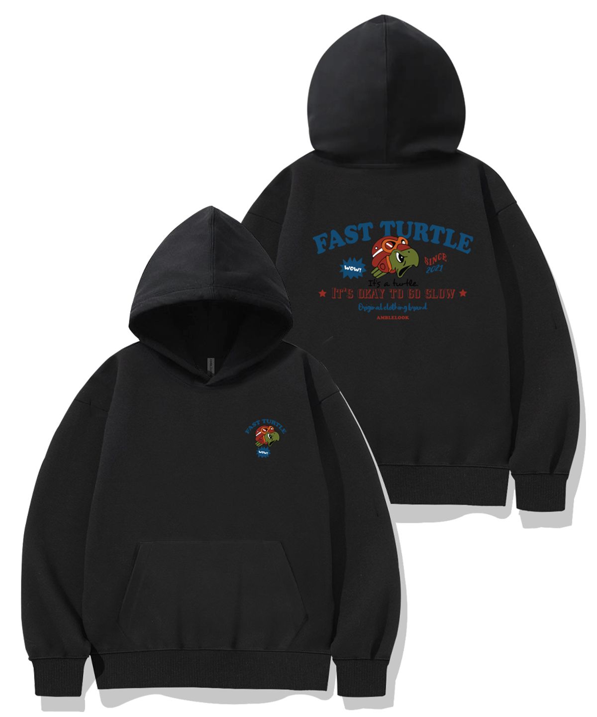 엠블룩(AMBLELOOK) 후디드 스웨트셔츠 FAST TURTLE (3color)